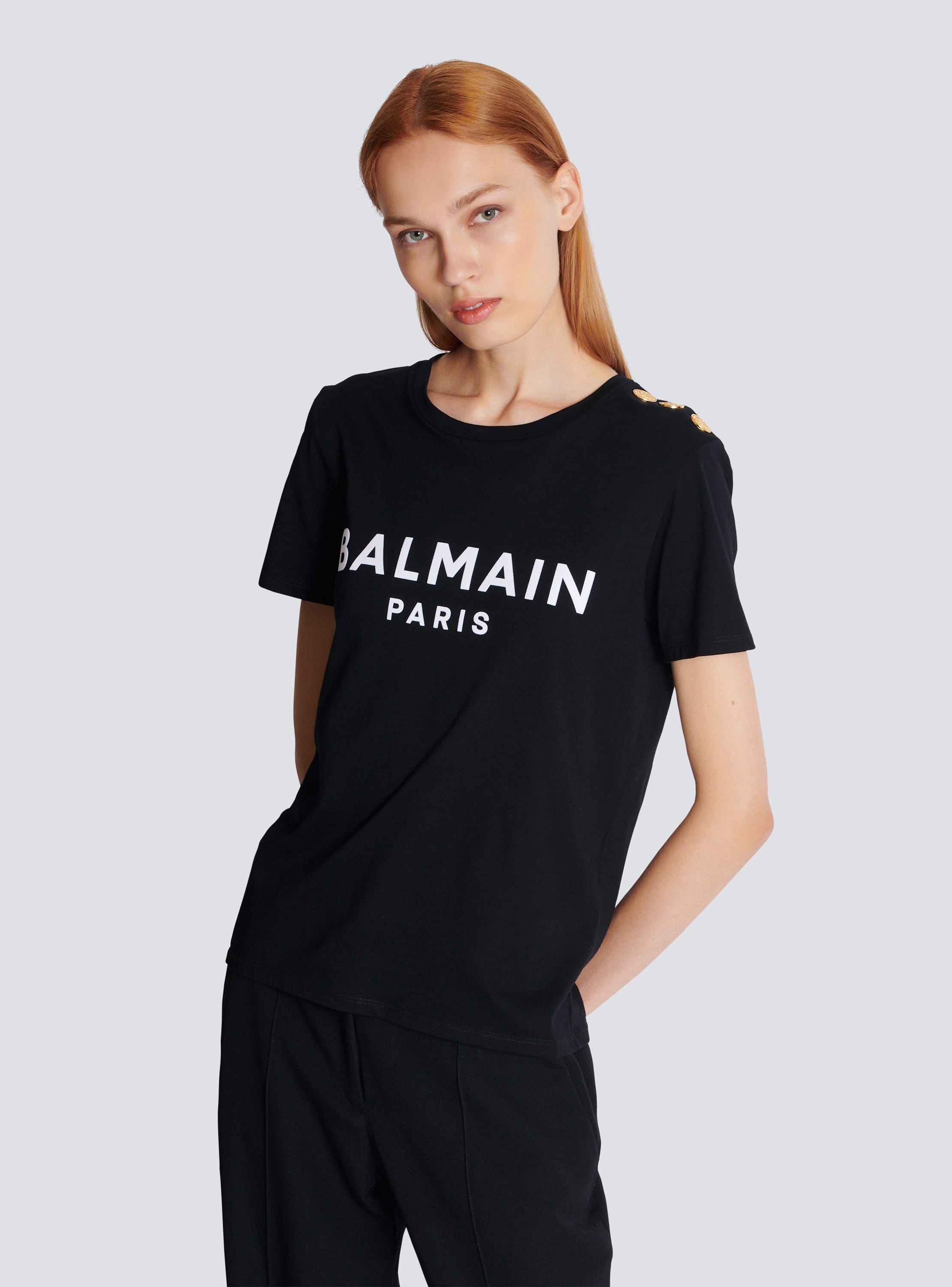 Balmain paris t shirt women's best sale