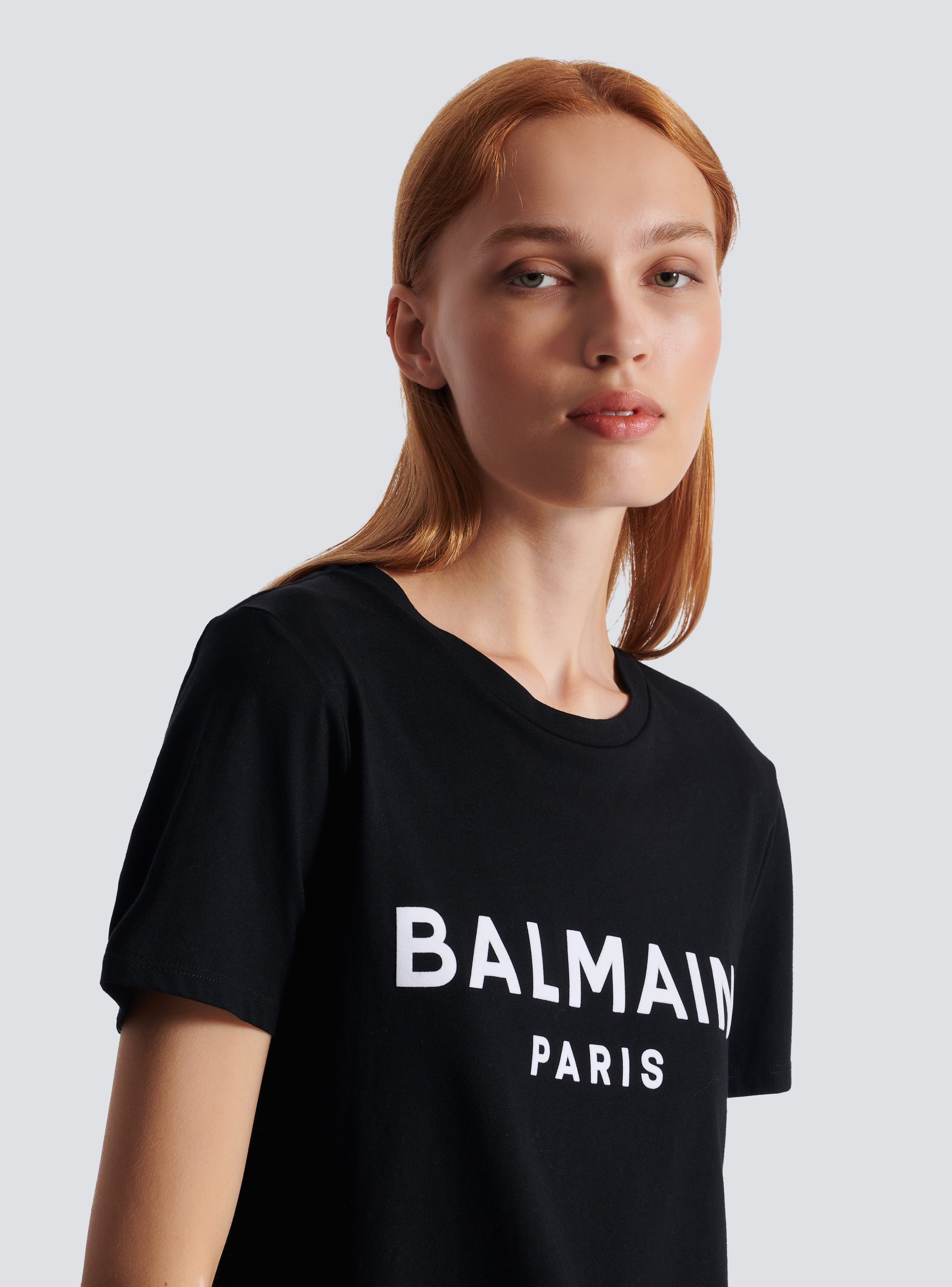 T shirt with Balmain Paris print