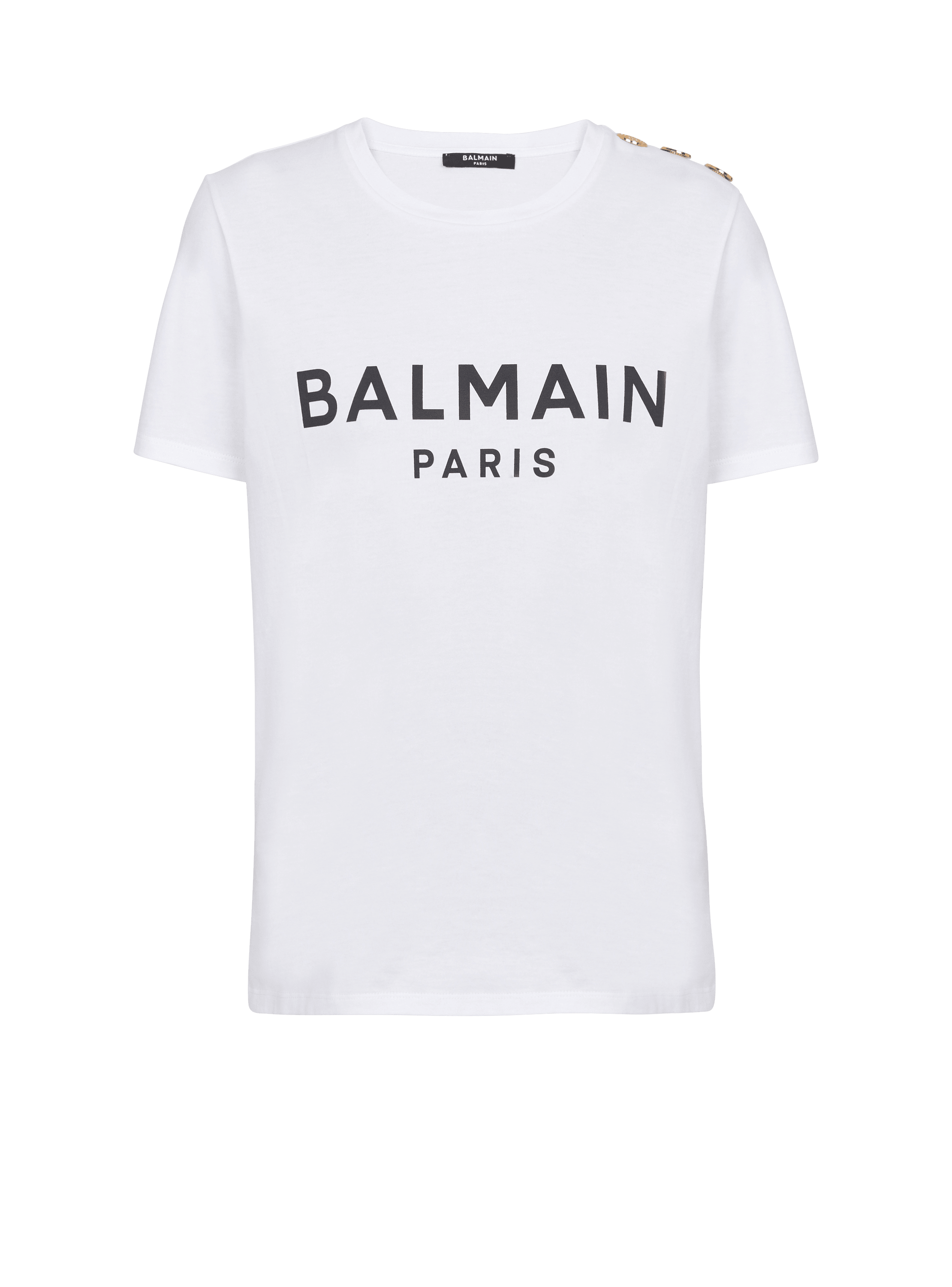 T-shirt with Balmain Paris print white - Women | BALMAIN