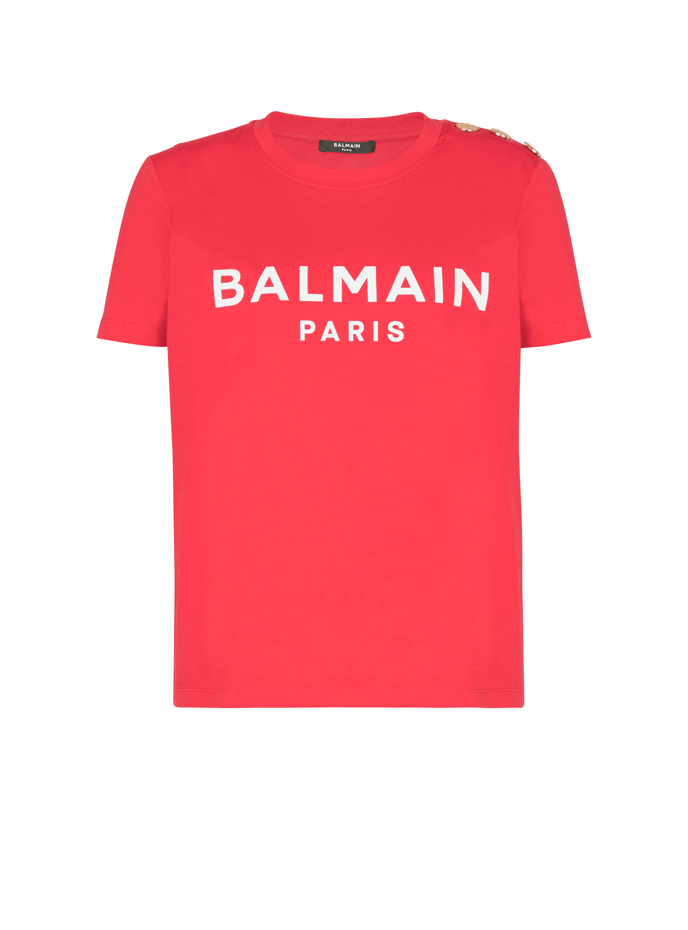 Balmain Paris 프린트 장식 티셔츠