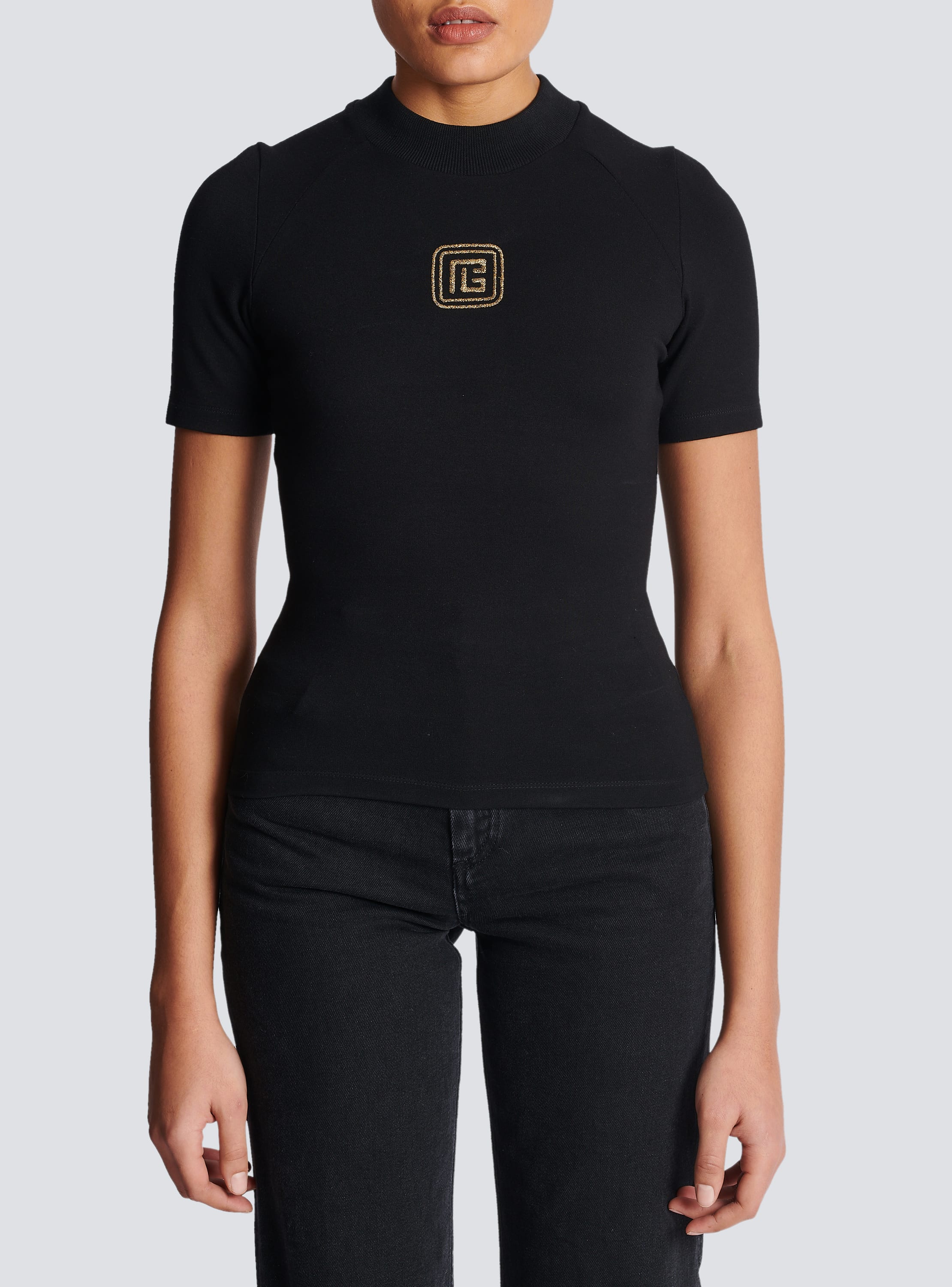 Retro PB T-shirt black - Women | BALMAIN