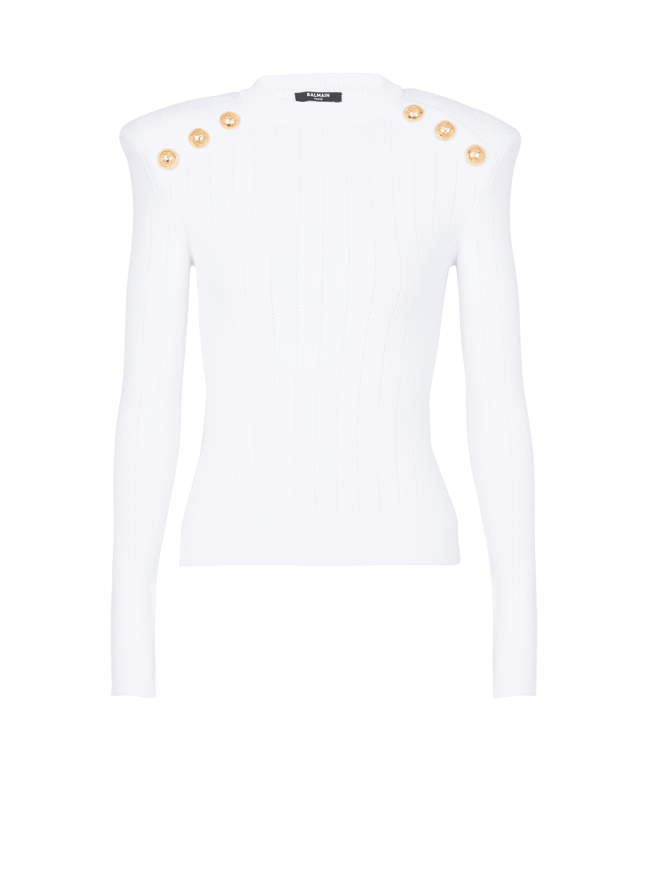 Pull 6 boutons en maille fine