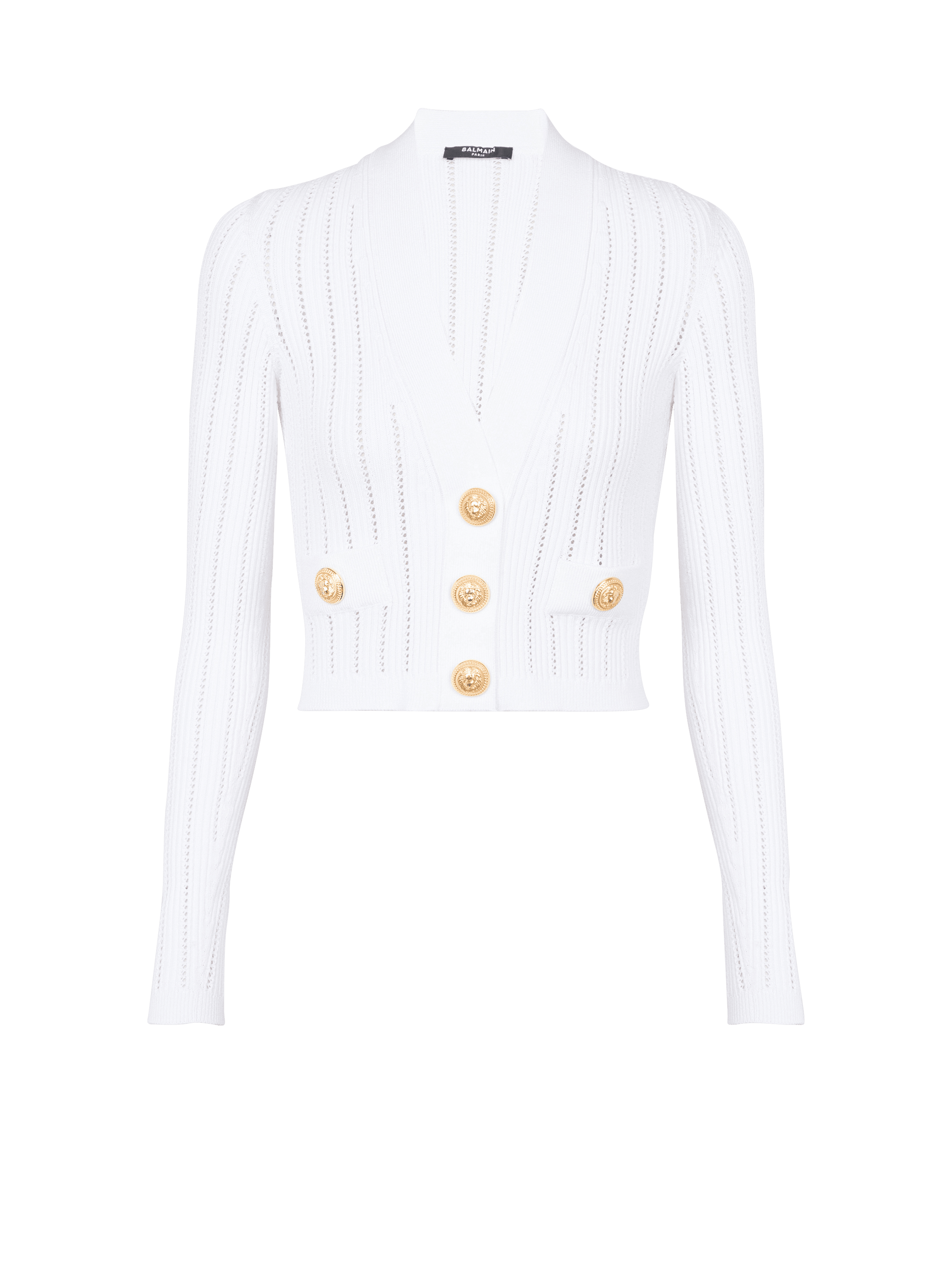 Cropped knit cardigan - Women | BALMAIN