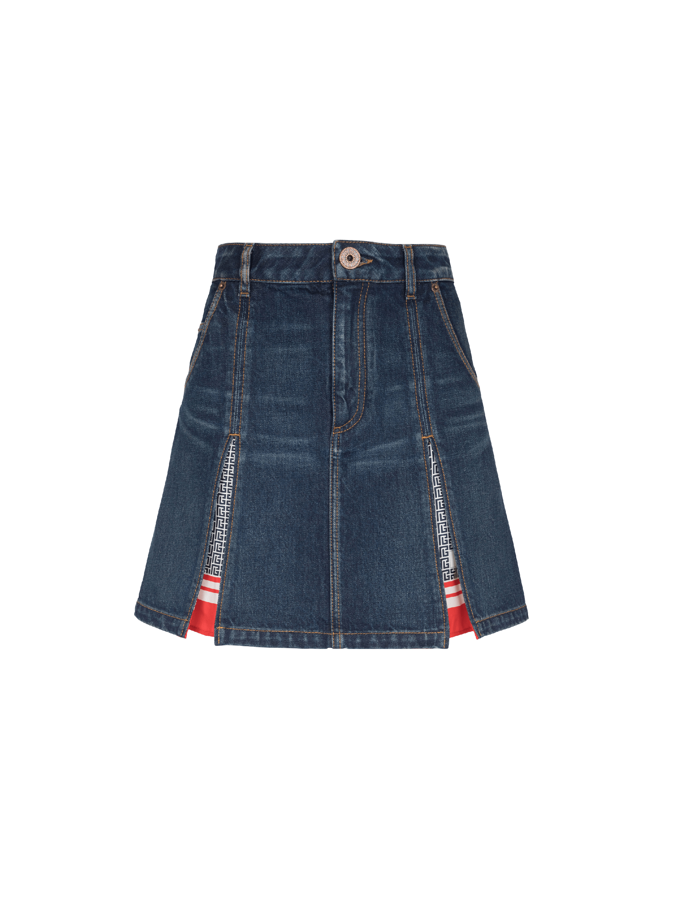 Jupe plissée en denim