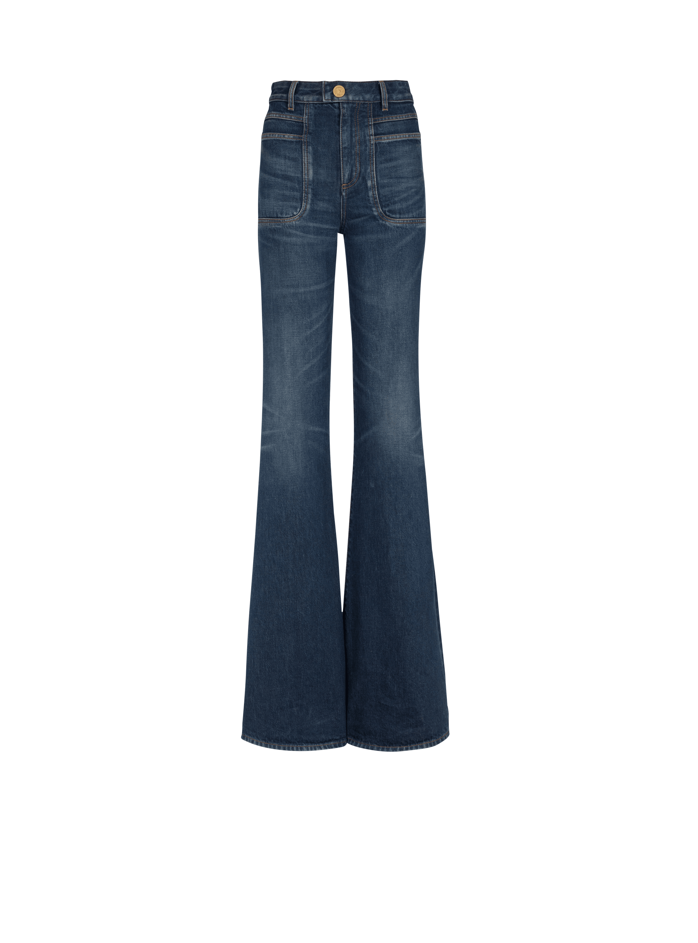 Flared denim jeans