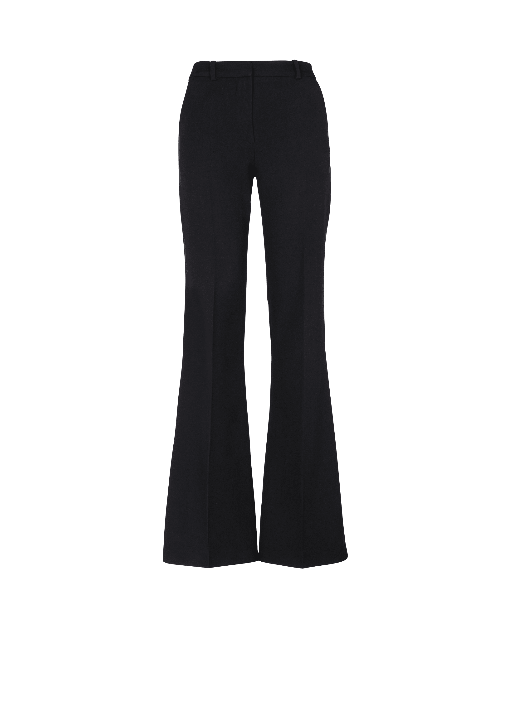 Flared trousers with creases 