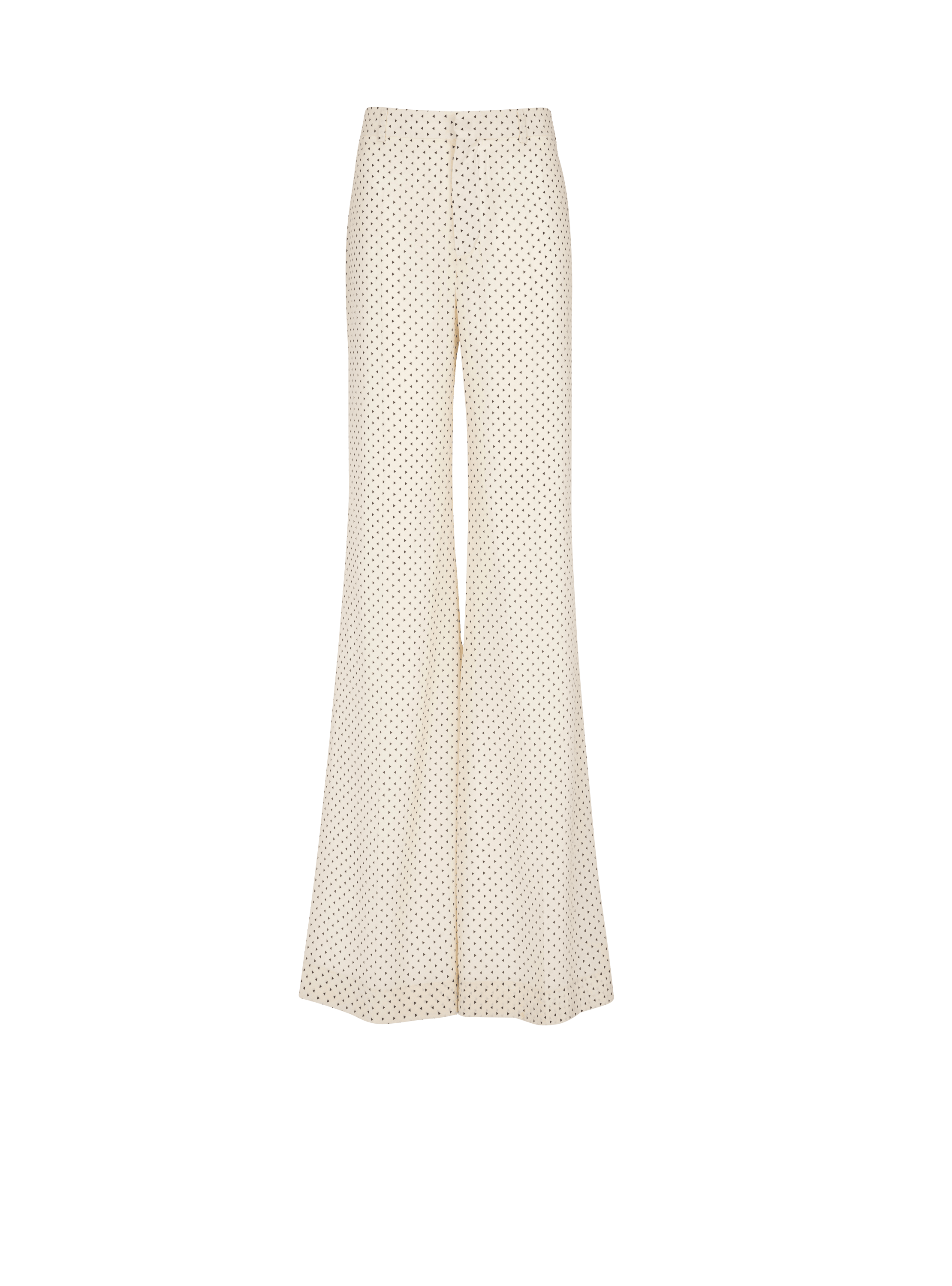 Printed silk wide-leg trousers