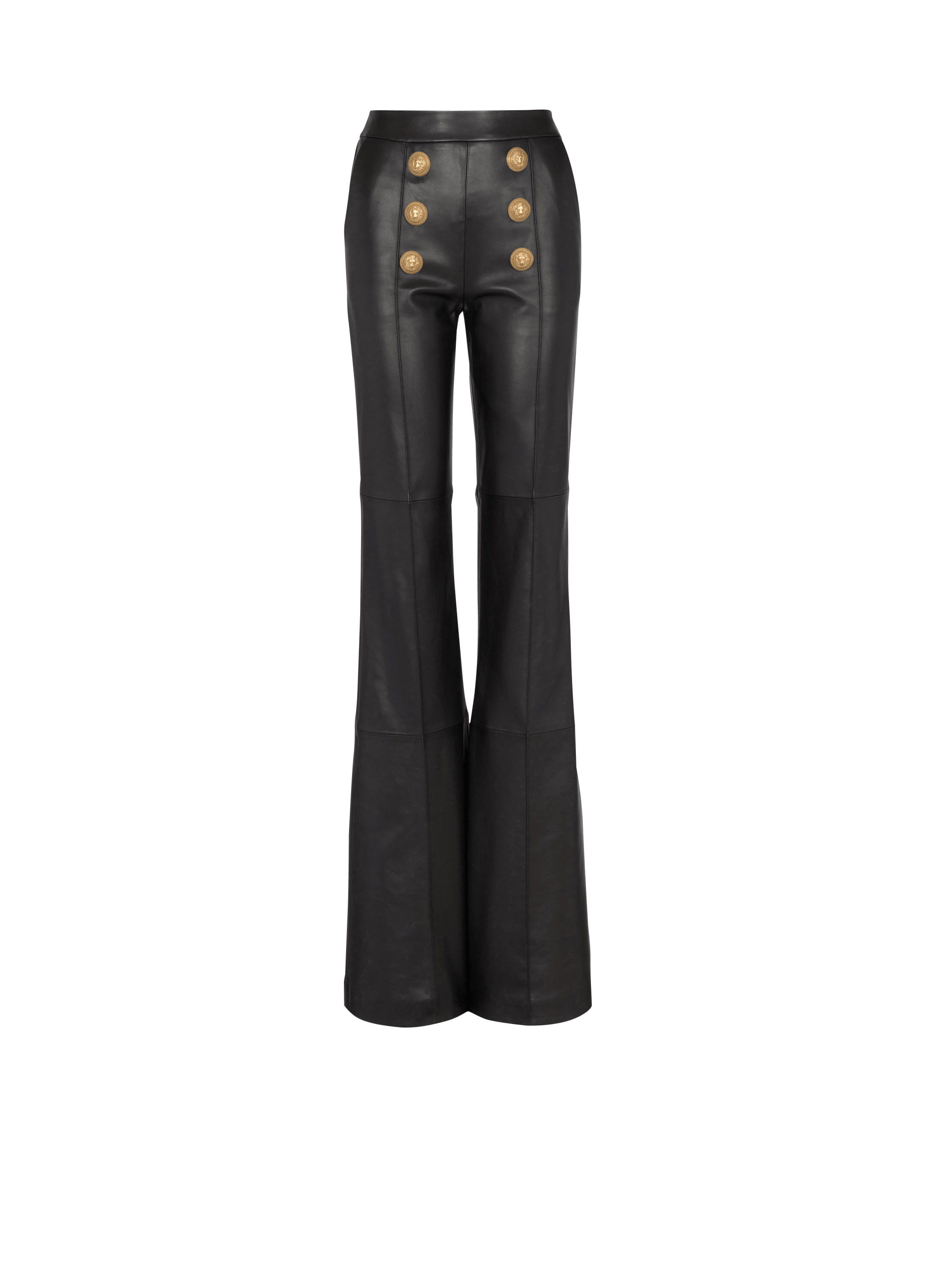 Leather trousers Balmain - Leather pants - BF1QJ020LB247CX