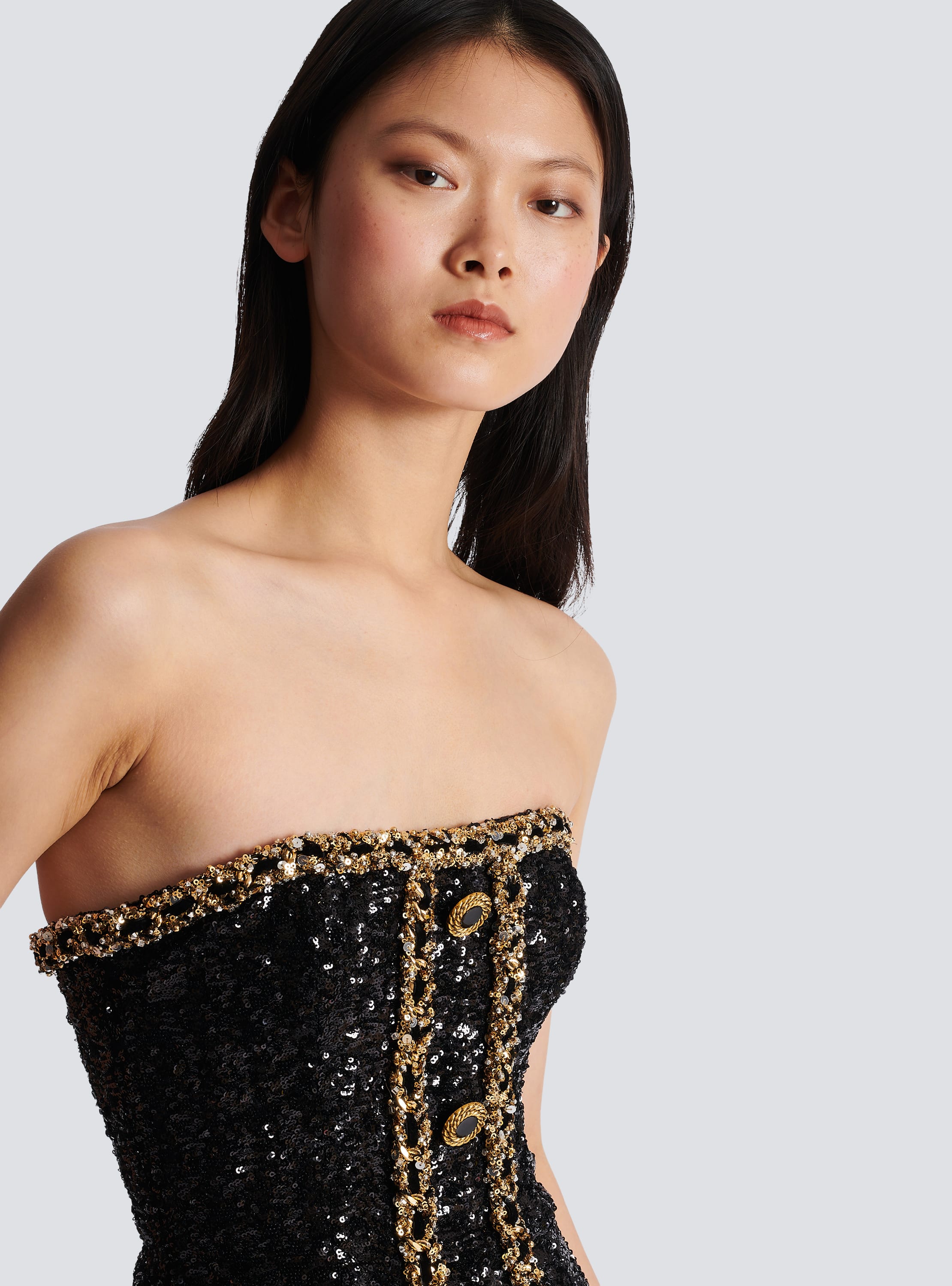 Black and gold outlet corset dress