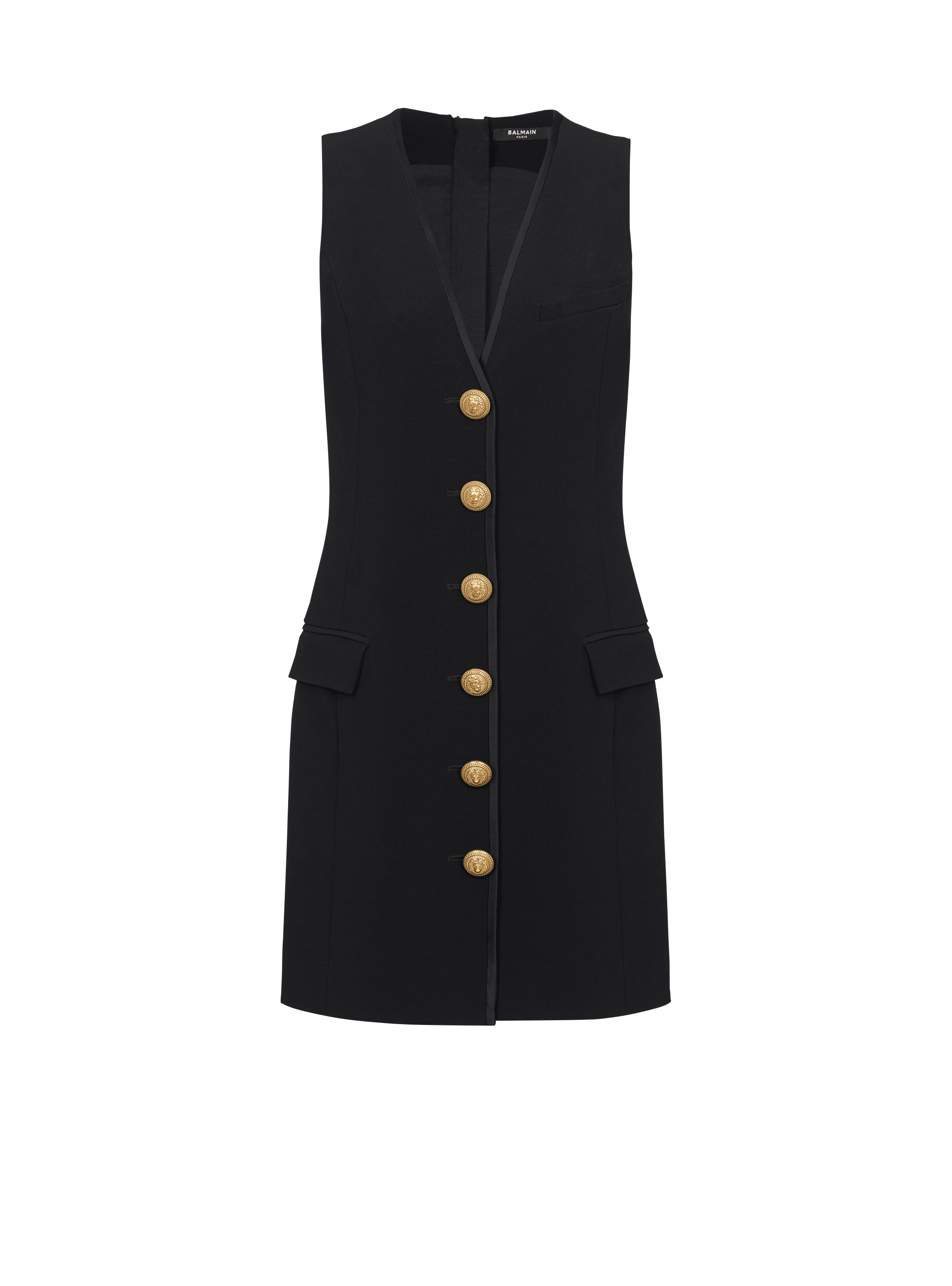 Robe sans manche en crèpe