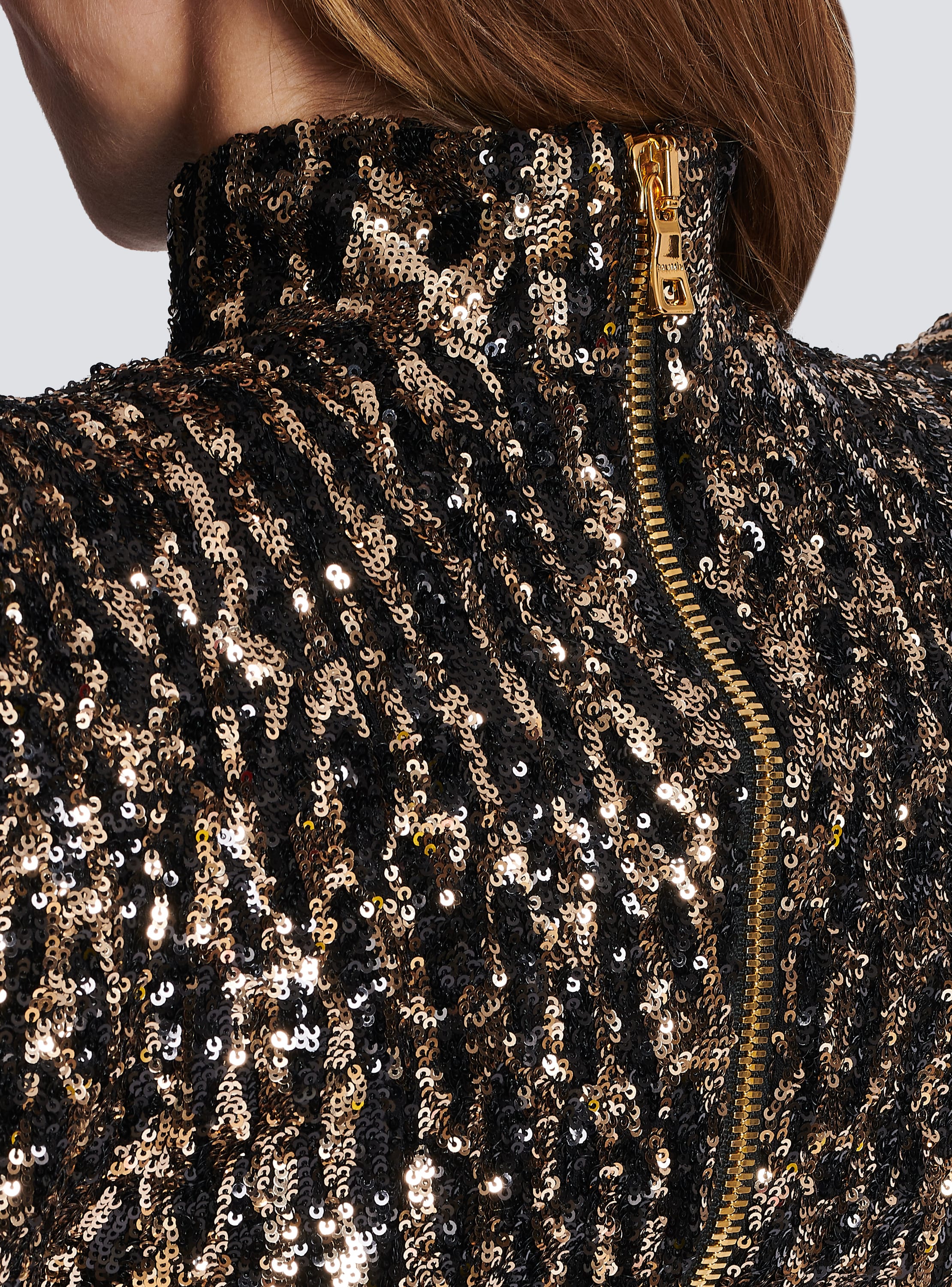 Balmain sequin-embellished bardot minidress - EAD