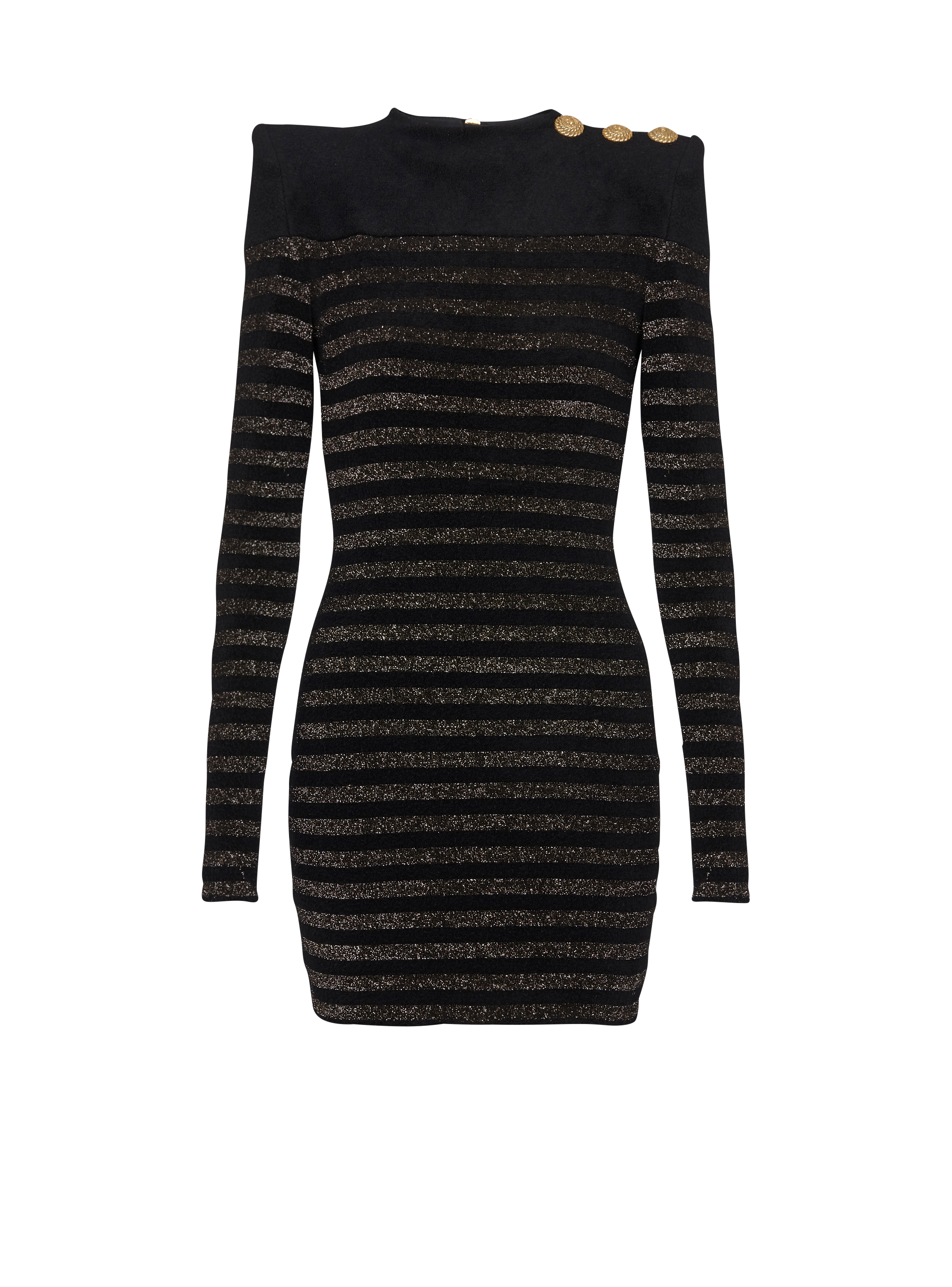 Striped lurex jersey dress