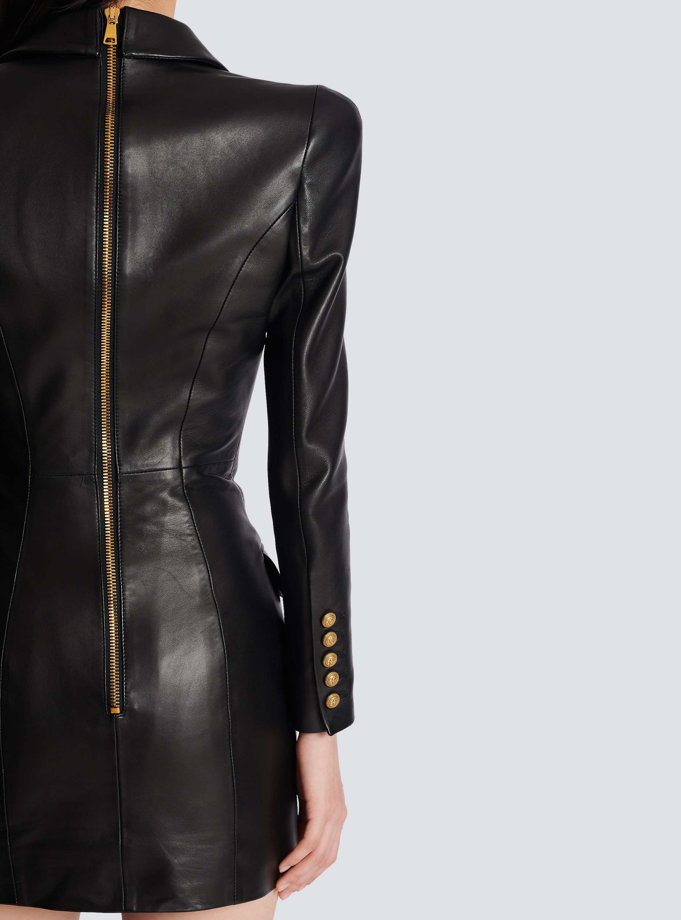 balmain logo button leather mini dress item, Balmain Leggings with lurex  threads, Women's Clothing