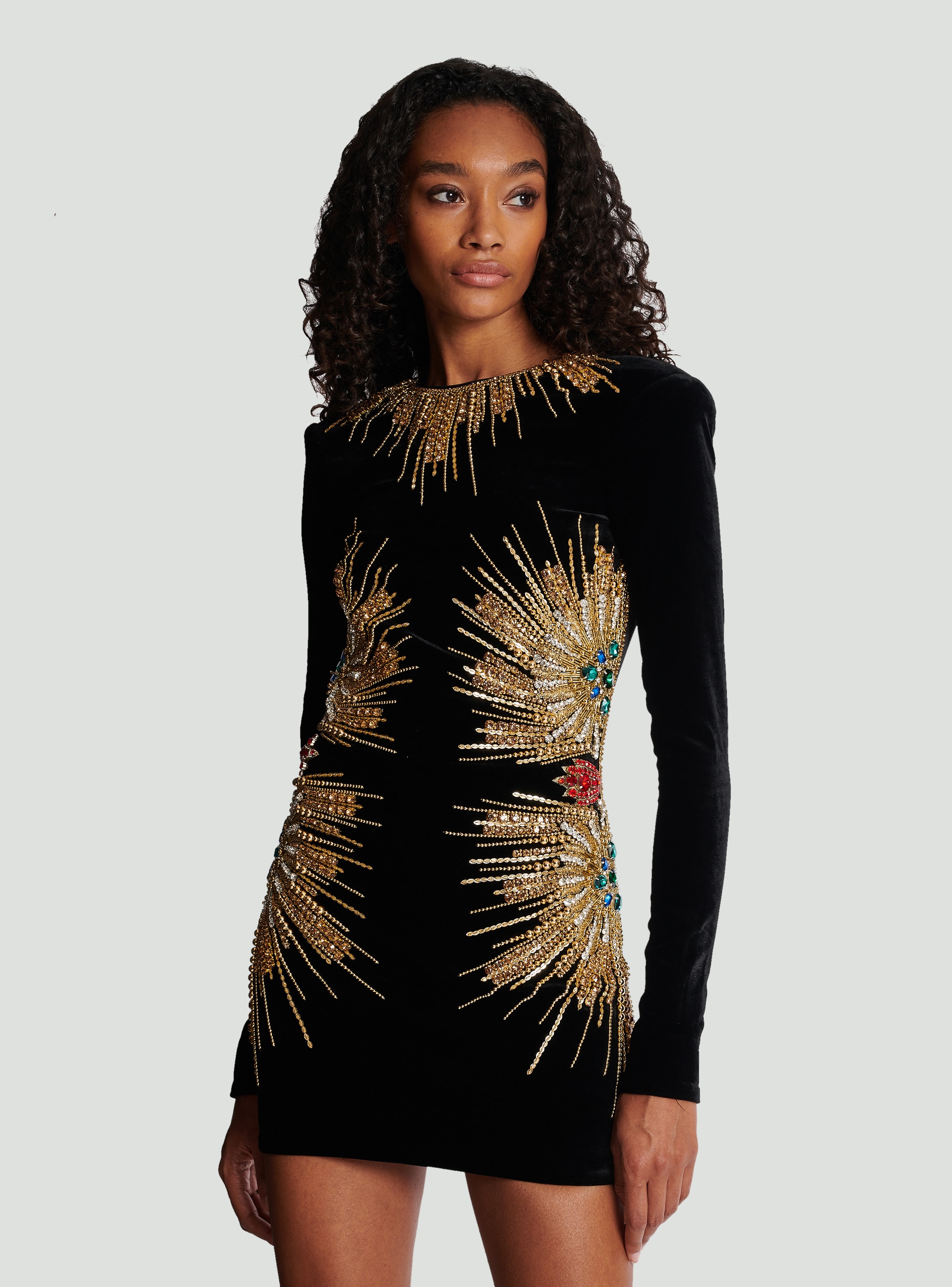 Dress with and sequin embroidery - Women | BALMAIN