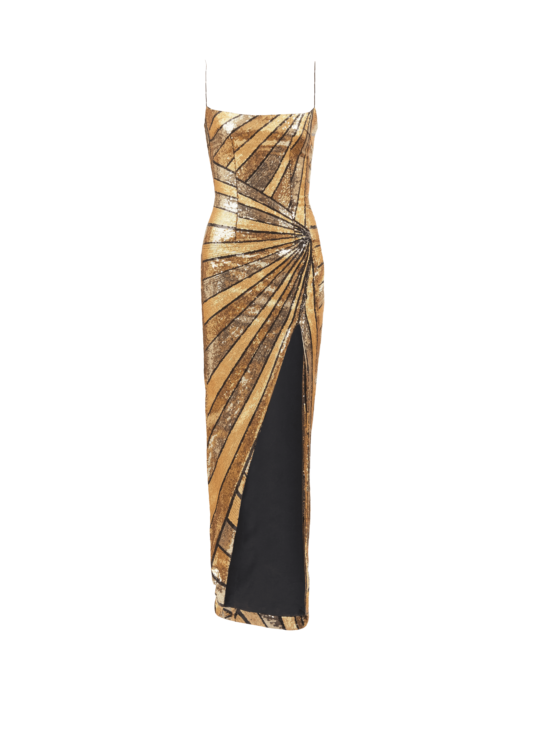 Robe longue brodée de sequins