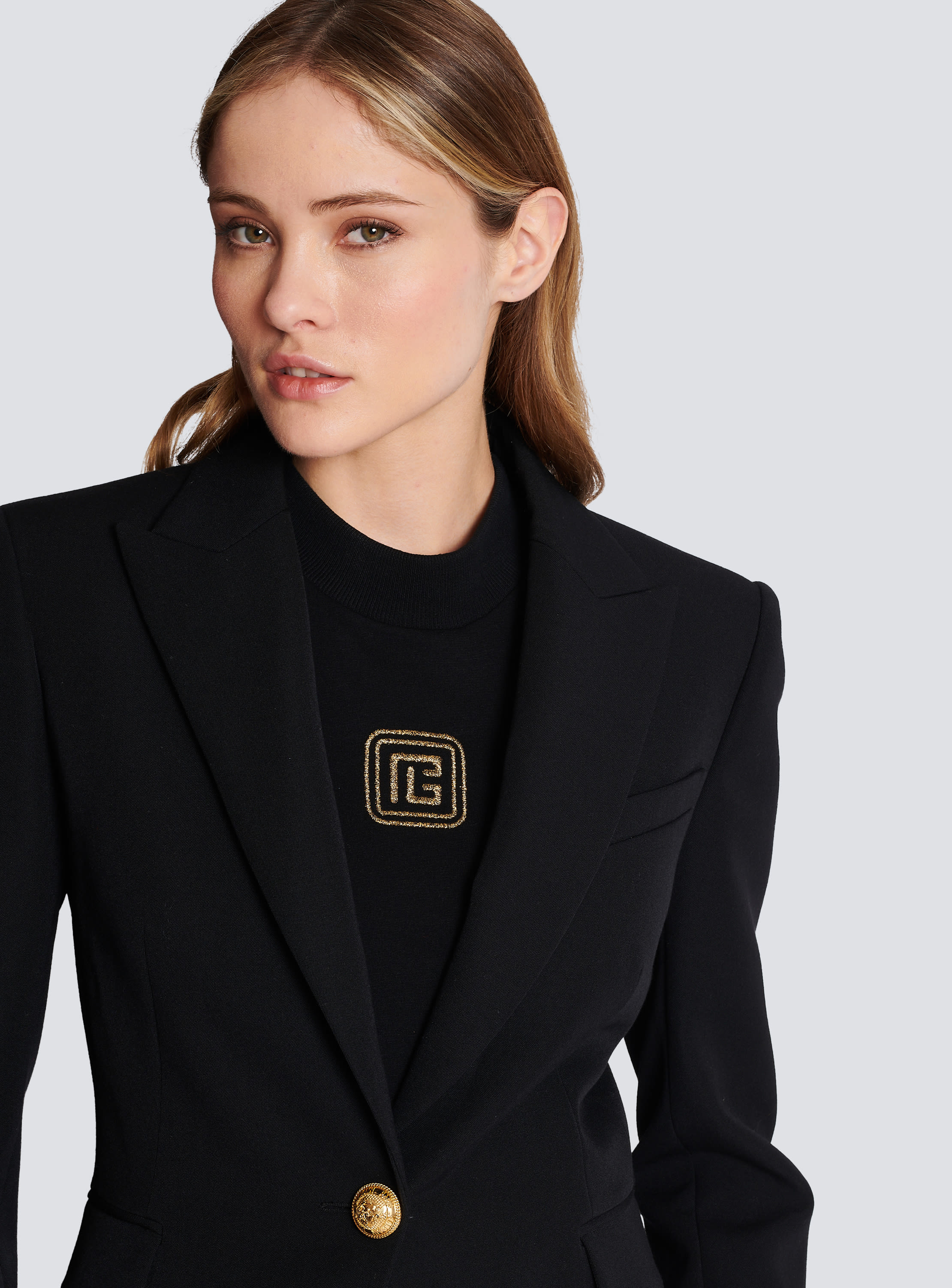 One-button wool blazer - Women