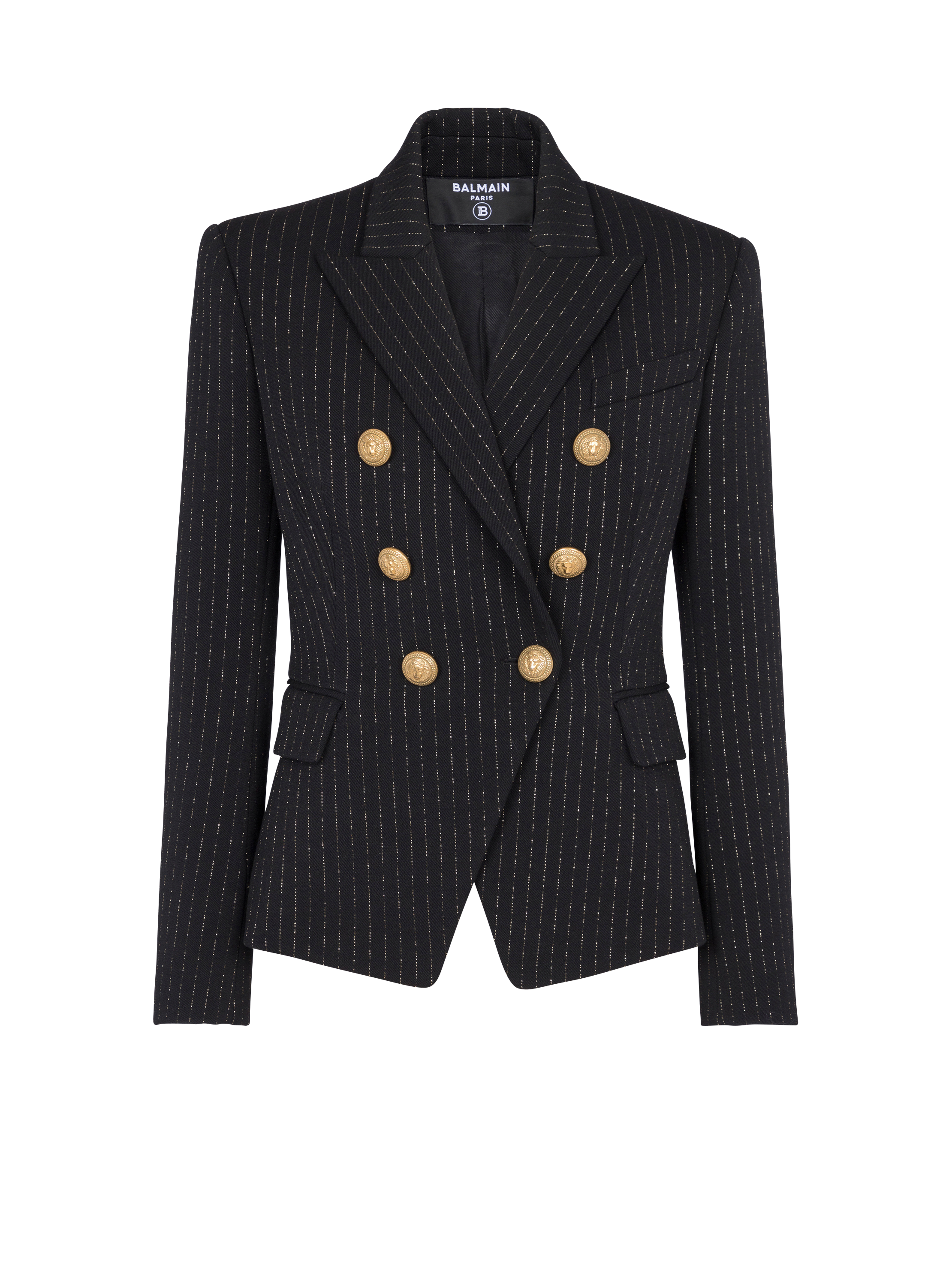 Classic 6-button jacket, black, hi-res