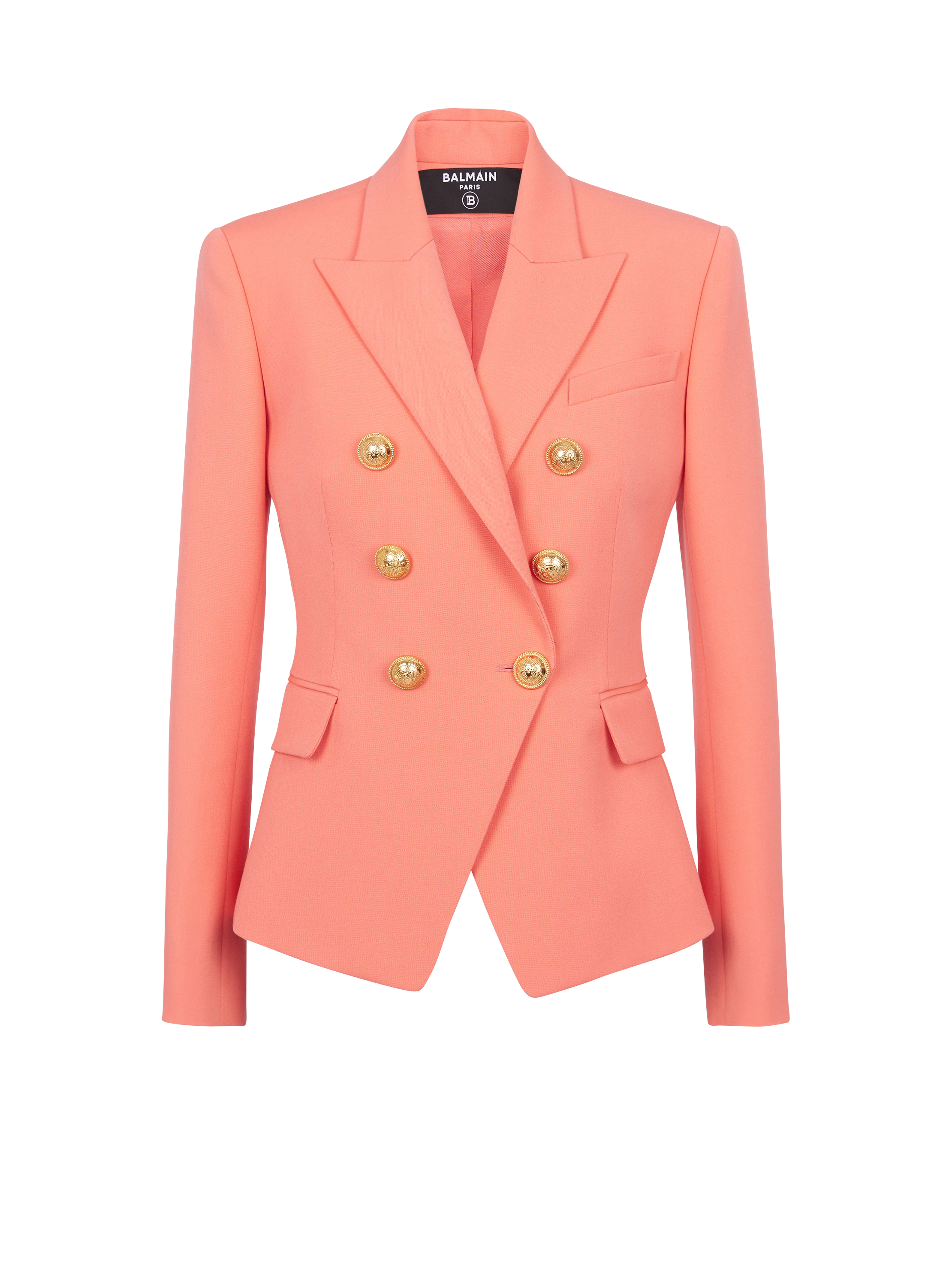 Blazer Women's Lion Buttons Double Breasted Blazer Jacket Neon