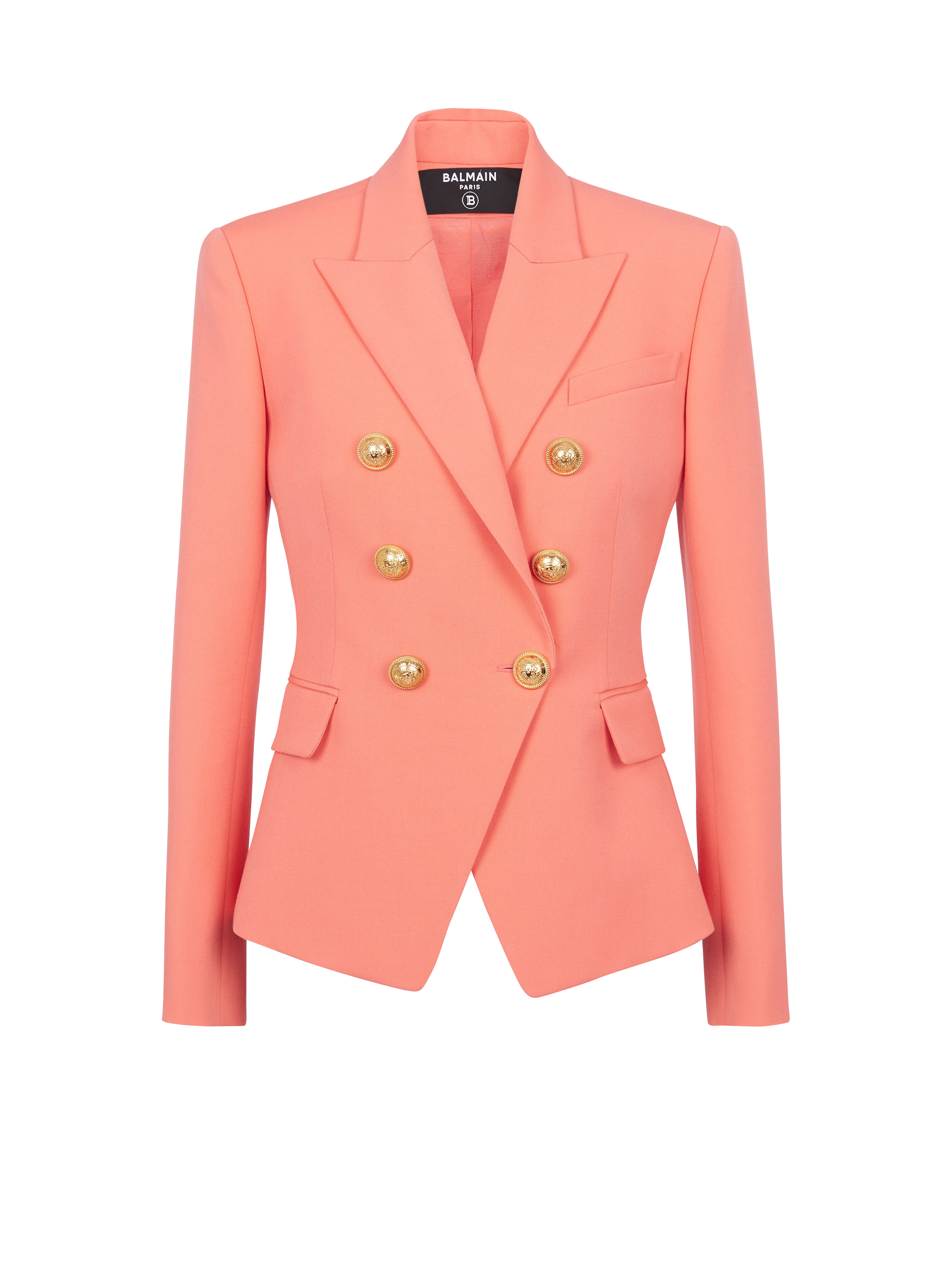 Klassische Jacke mit sechs Knöpfen, orange, hi-res