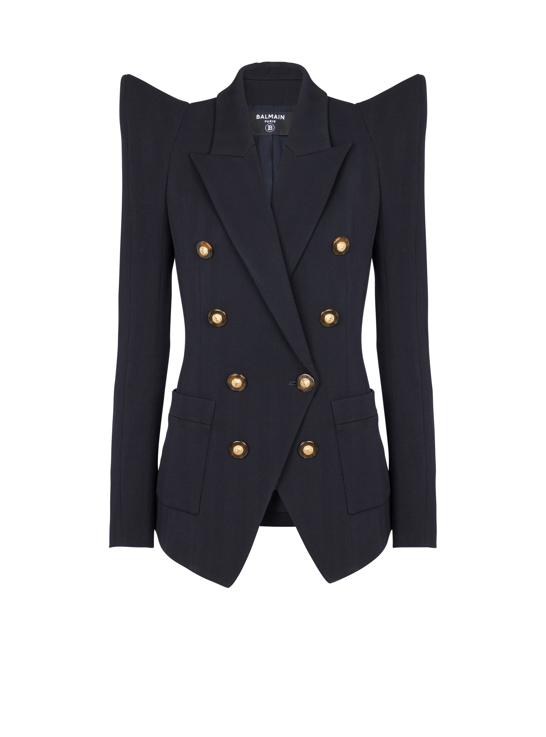 8-button structured jacket