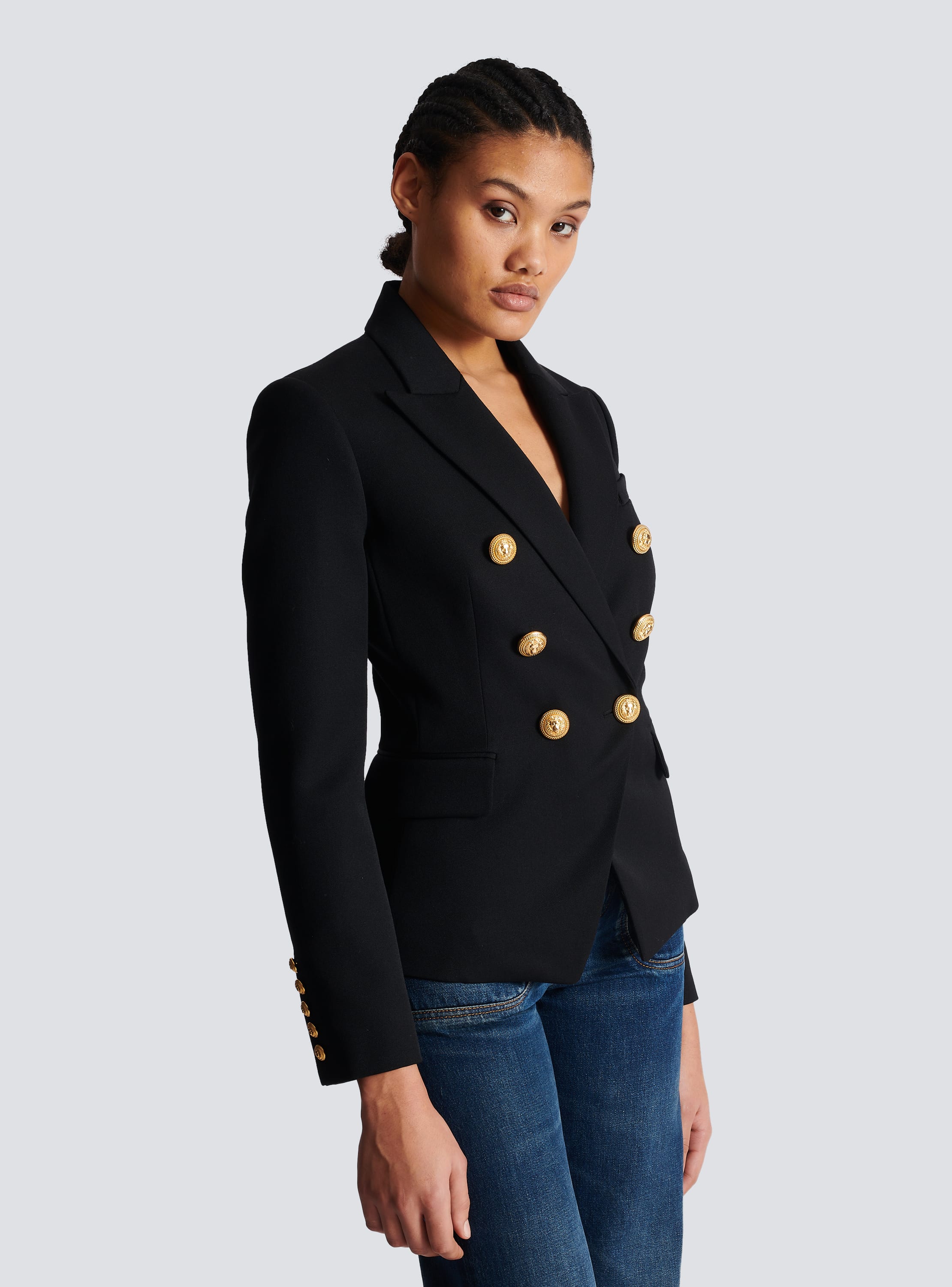 6 button hotsell double breasted blazer