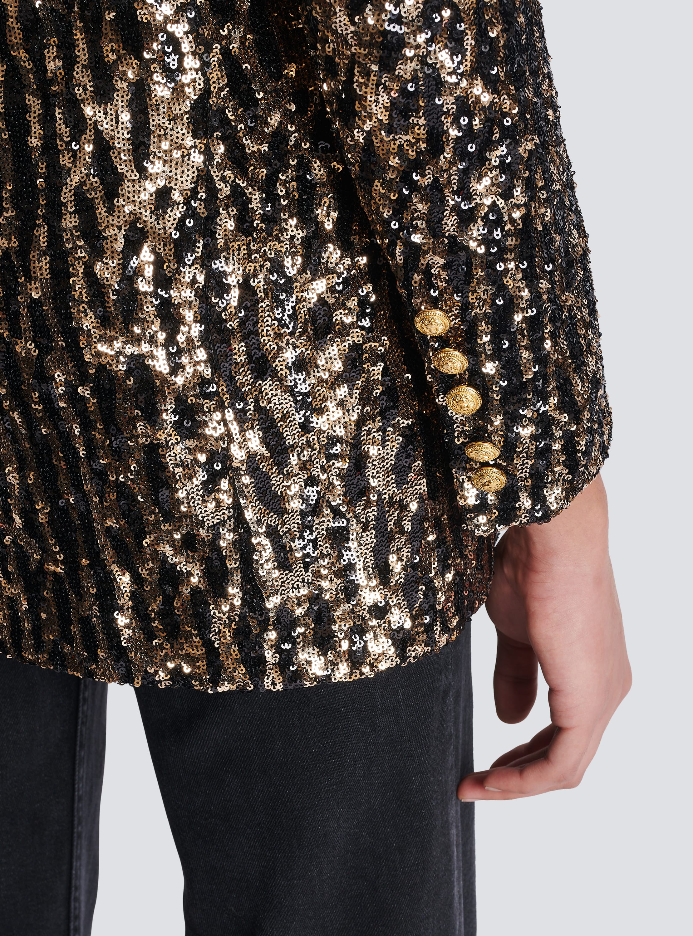 Veste à sequins or - Femme