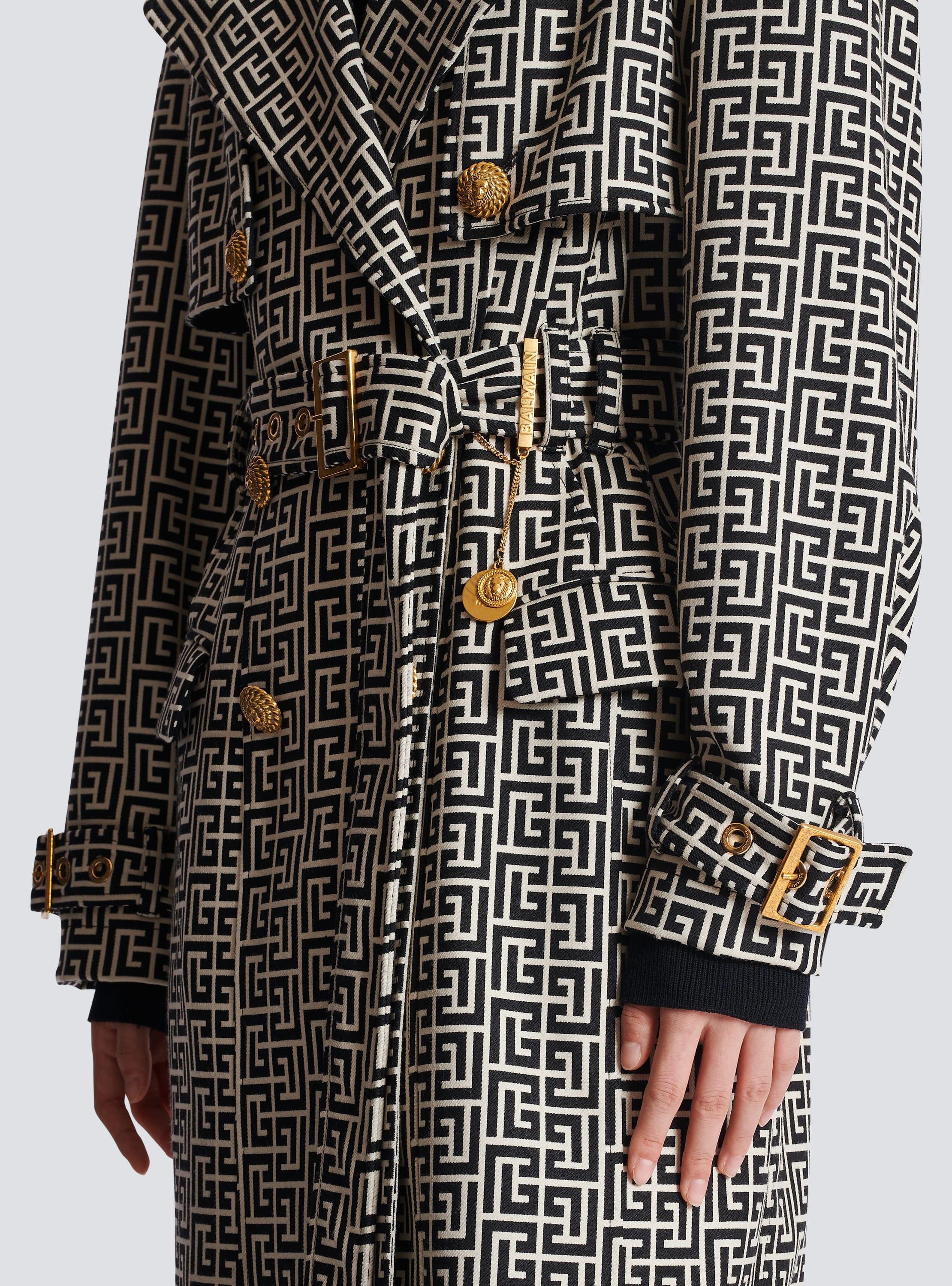 Monogrammed trench coat - Women | BALMAIN