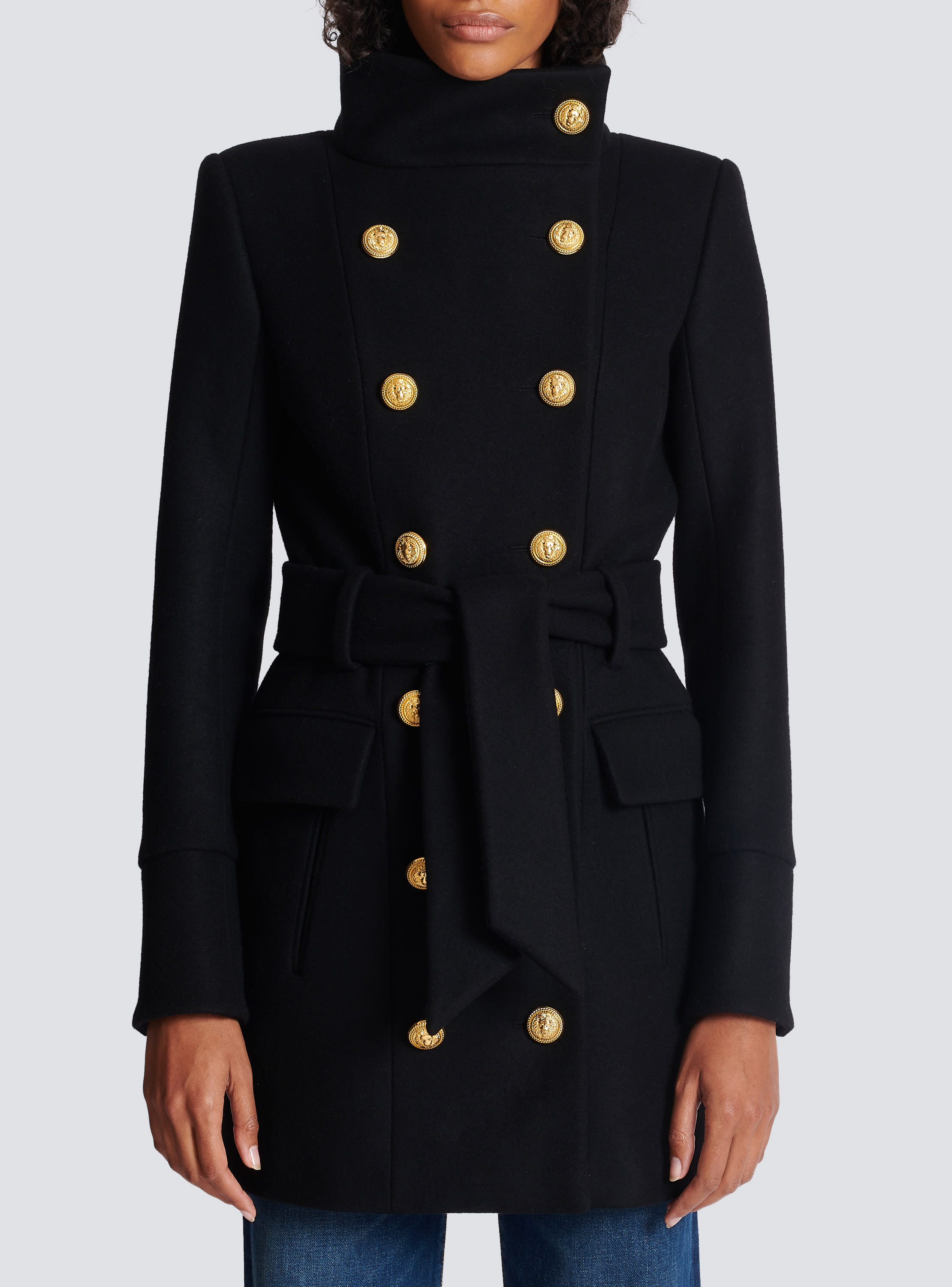 Manteau officier ceinture