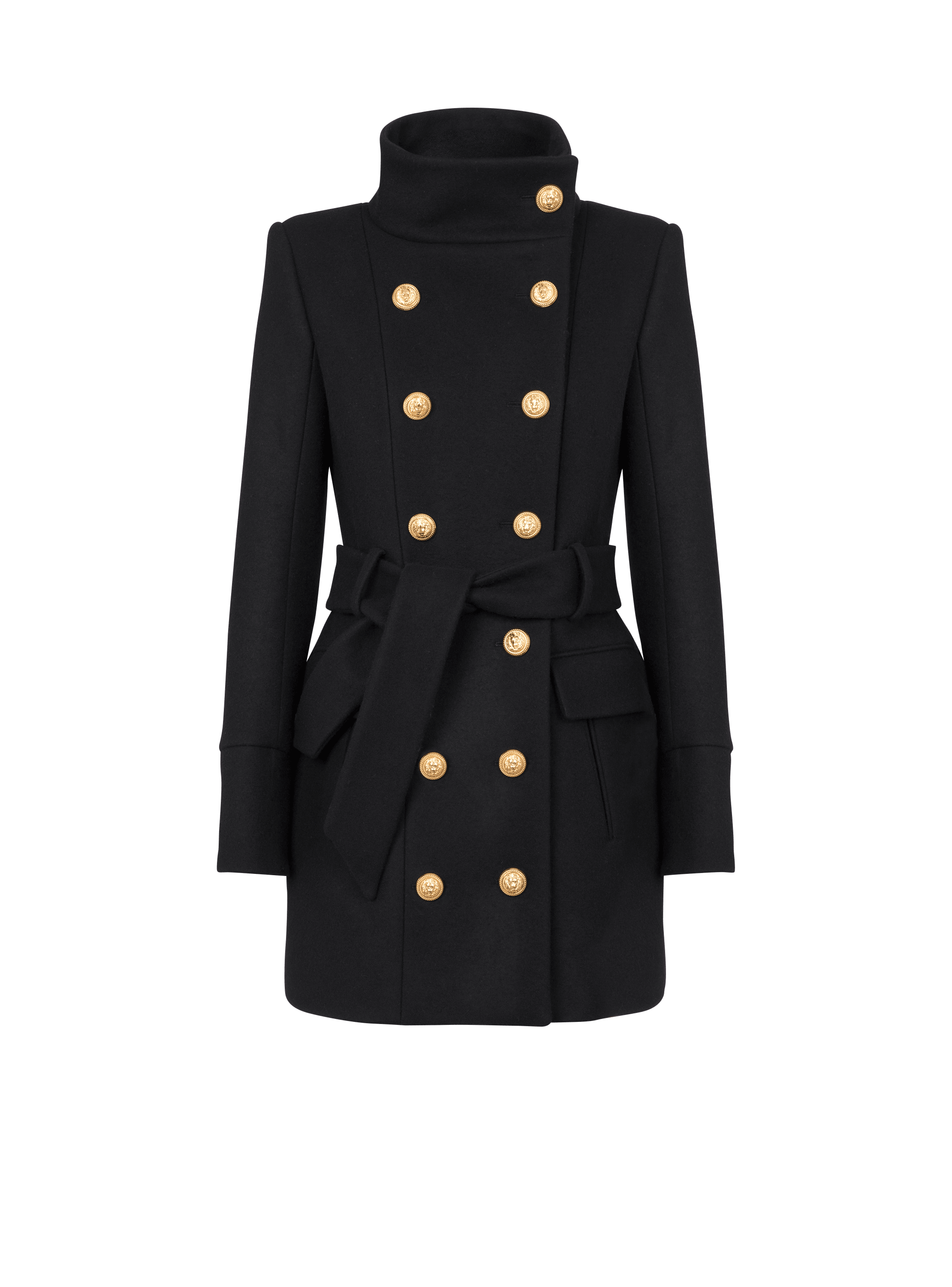 Manteau officier à ceinture