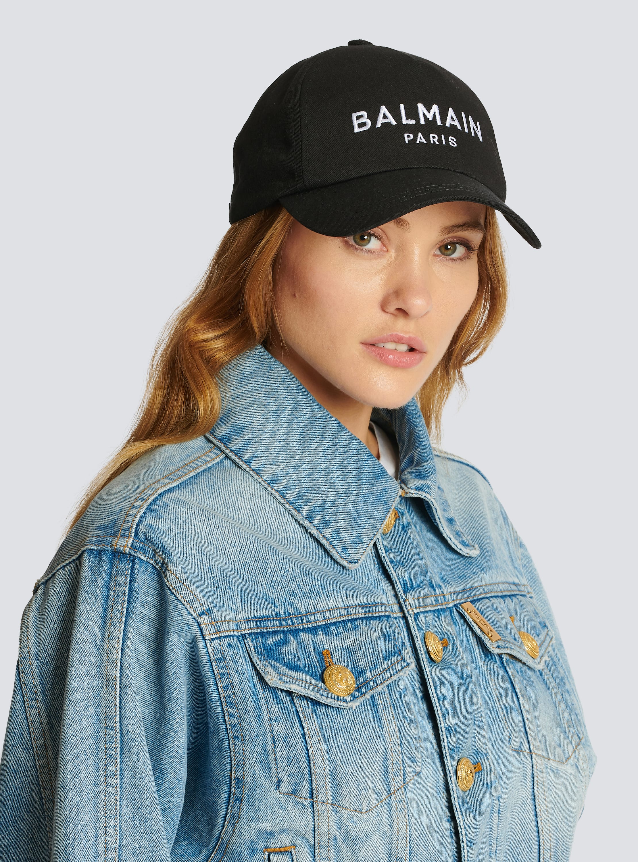 Embroidered Balmain Paris cap