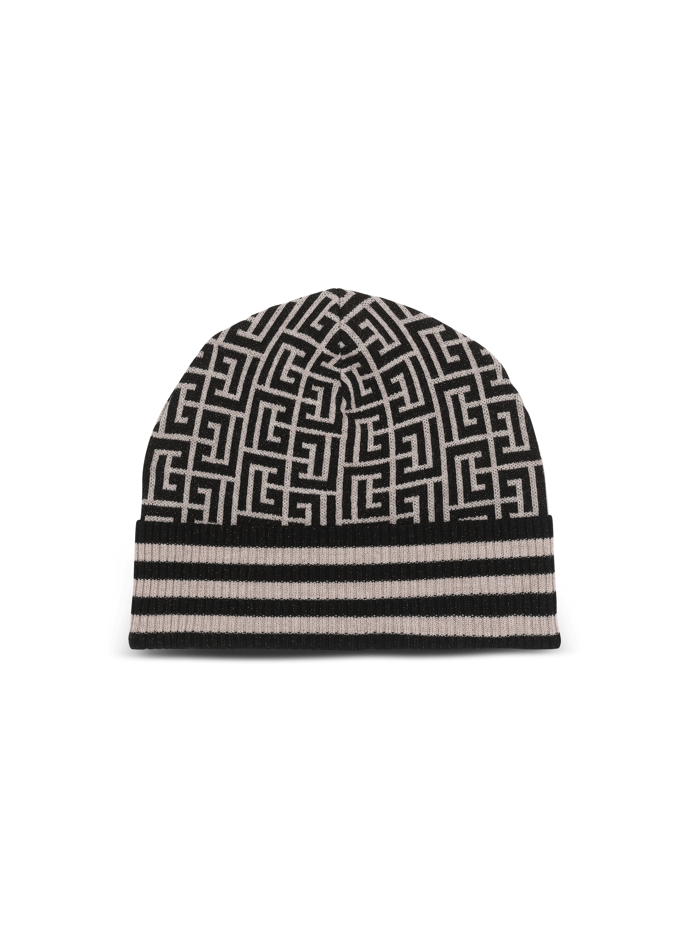 Bonnet en maille monogramme