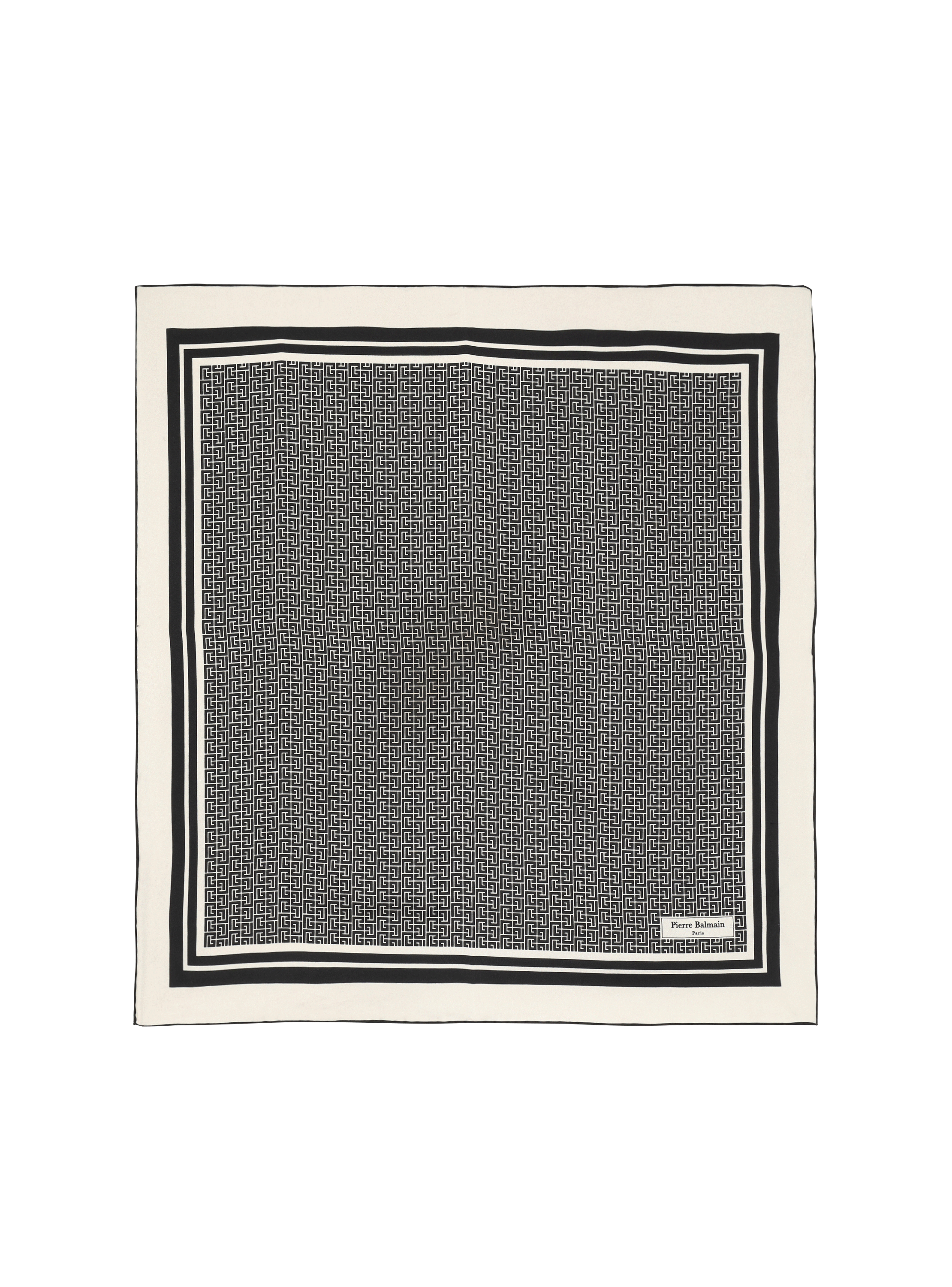 Square silk scarf with monogram print - Women