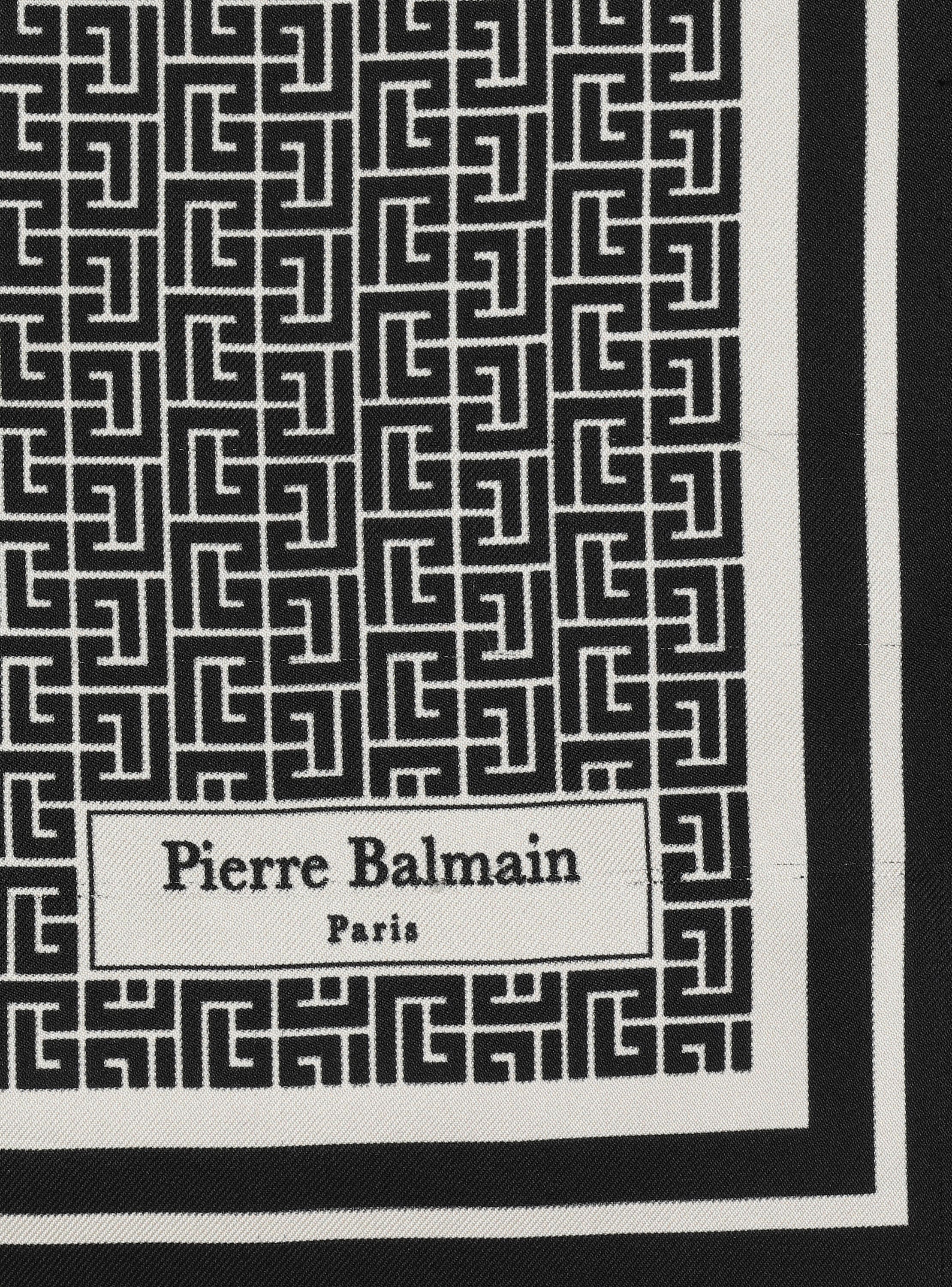 Balmain monogram jacquard foulard - Black