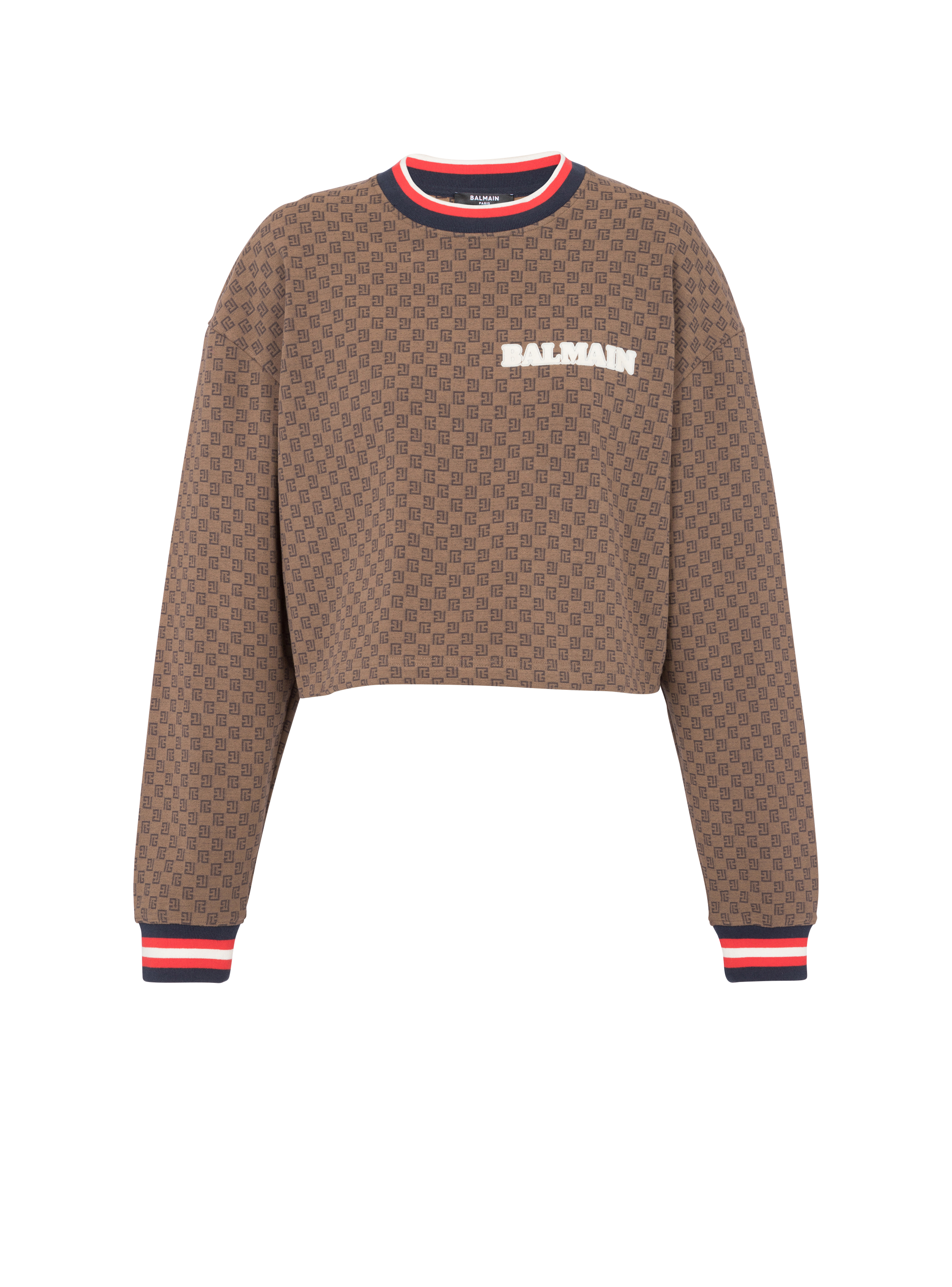 Balmain Brown Mini Monogram Sweatshirt Balmain