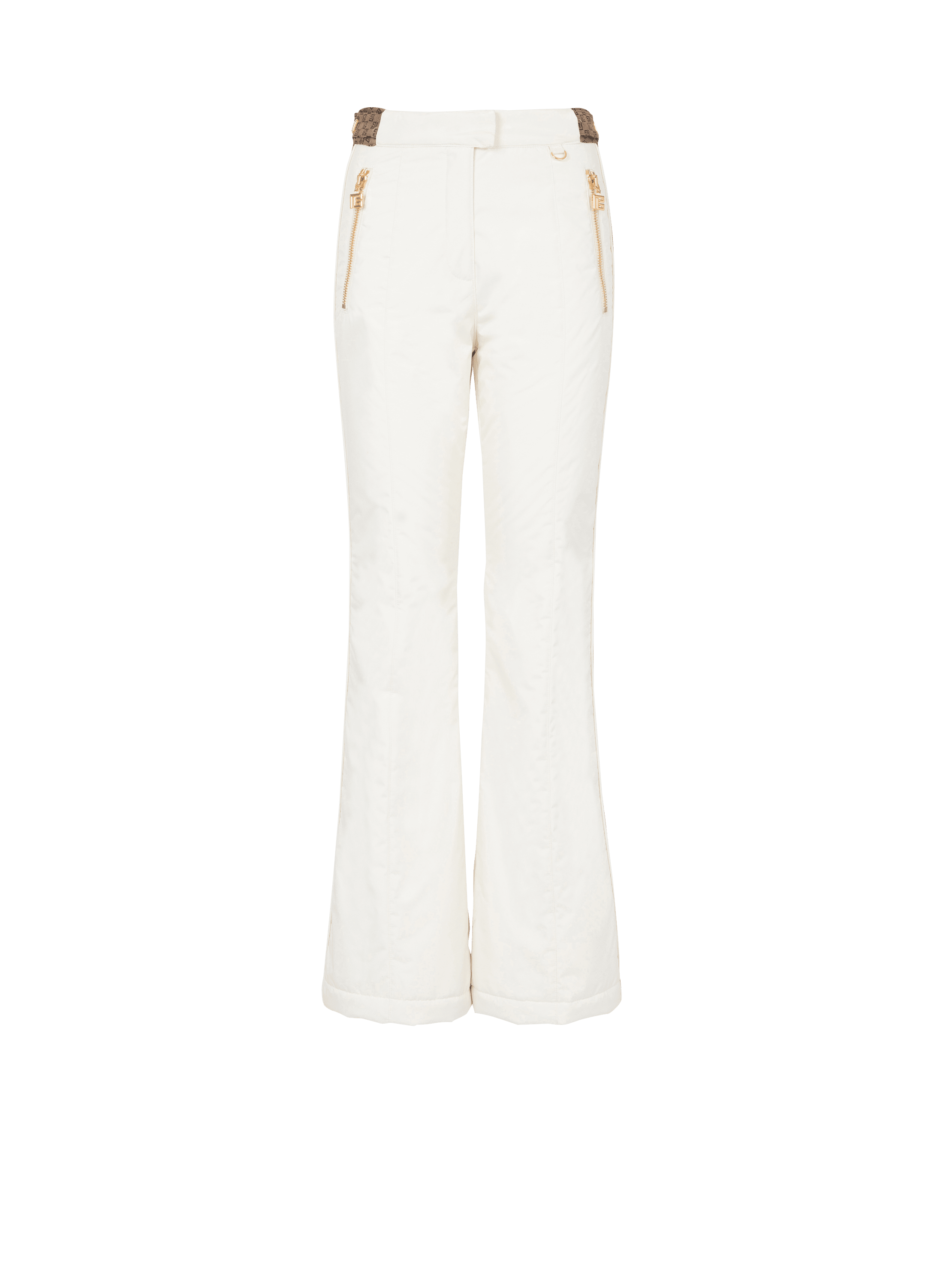 White trousers with gold 2024 buttons