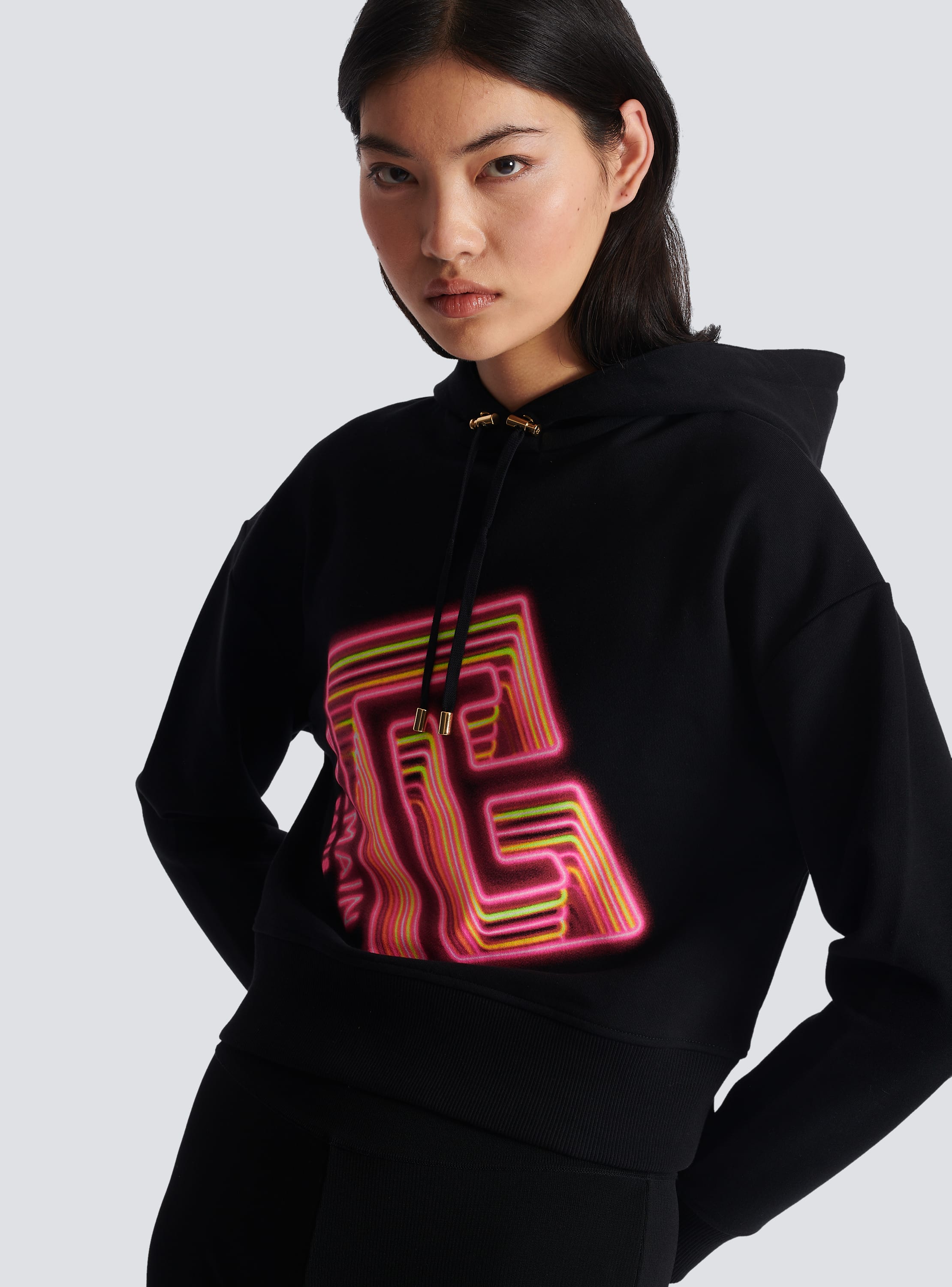 Neon 2024 cropped sweatshirt