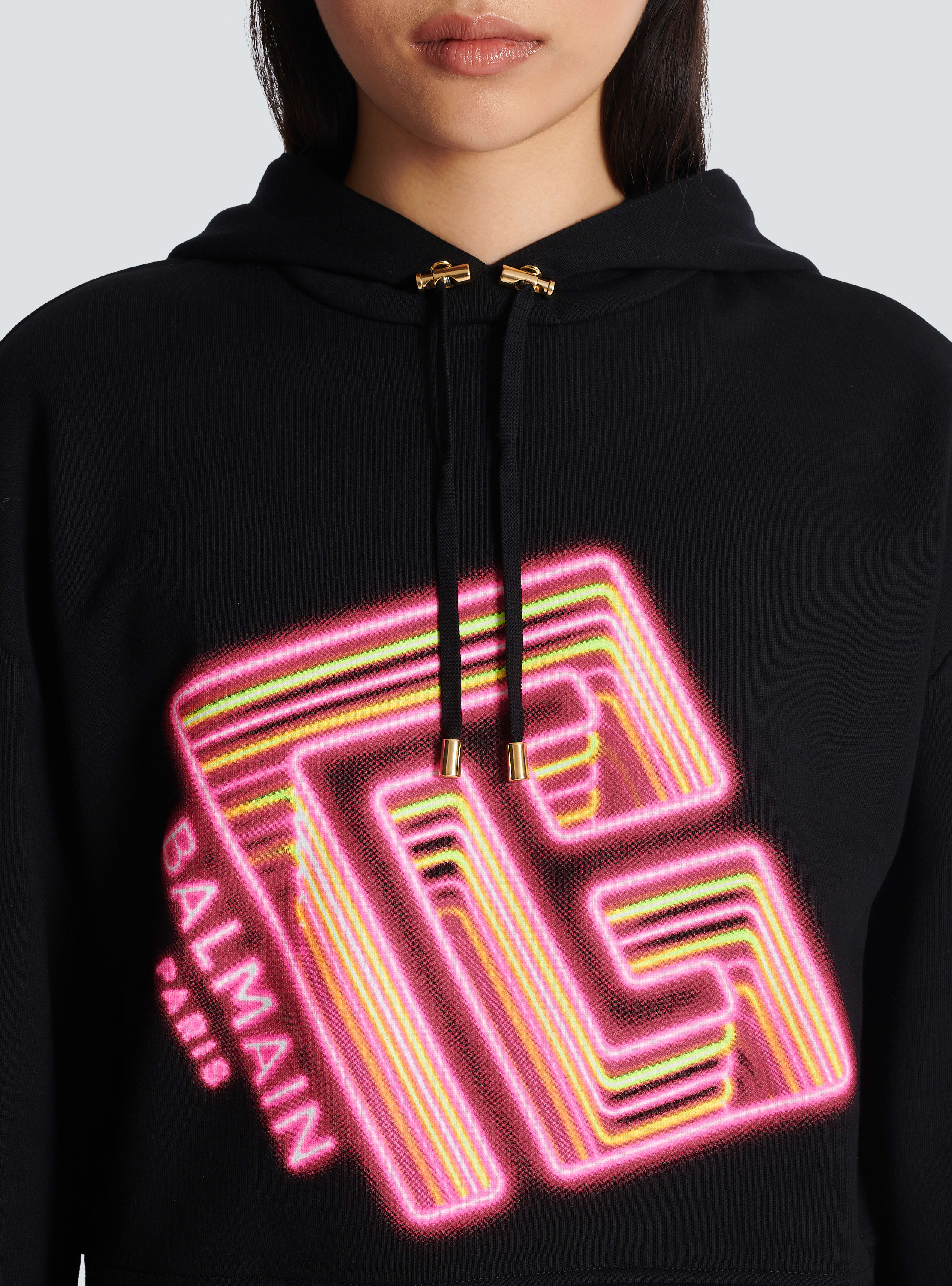 Neon hot sale cropped hoodie