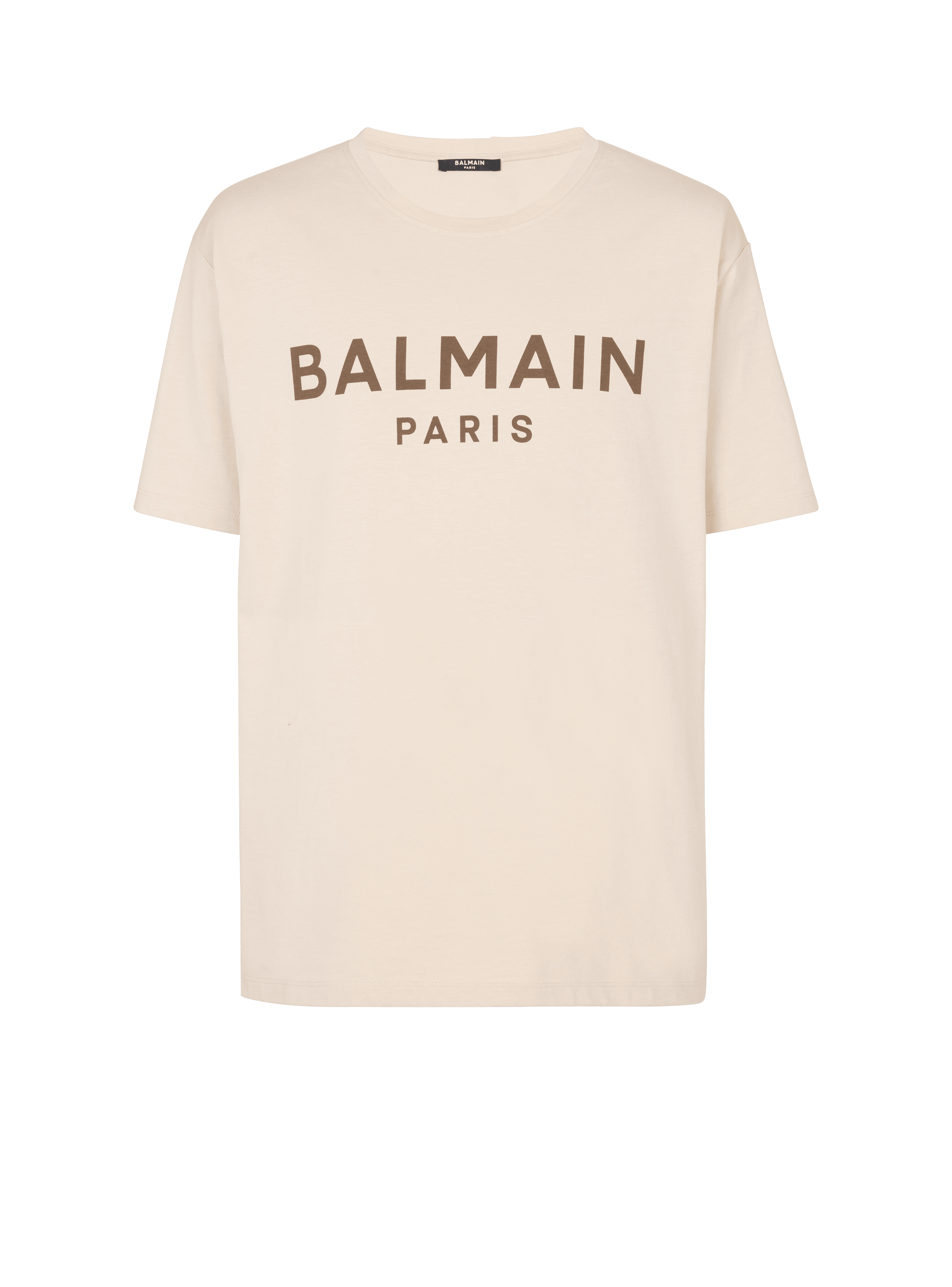 T-shirt à imprimé Balmain Paris, beige, hi-res