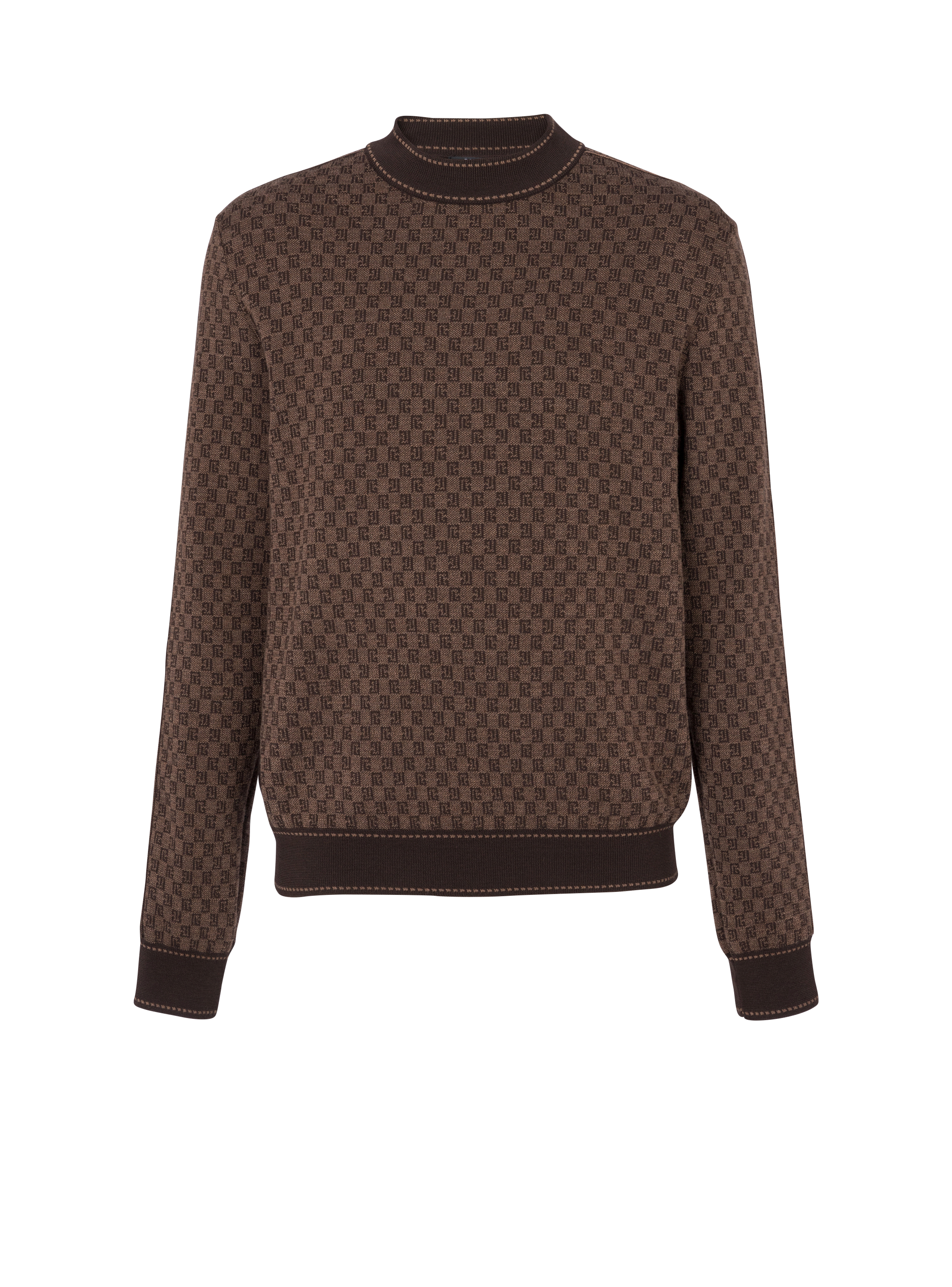 Balmain chevron-knit roll-neck jumper - Sju