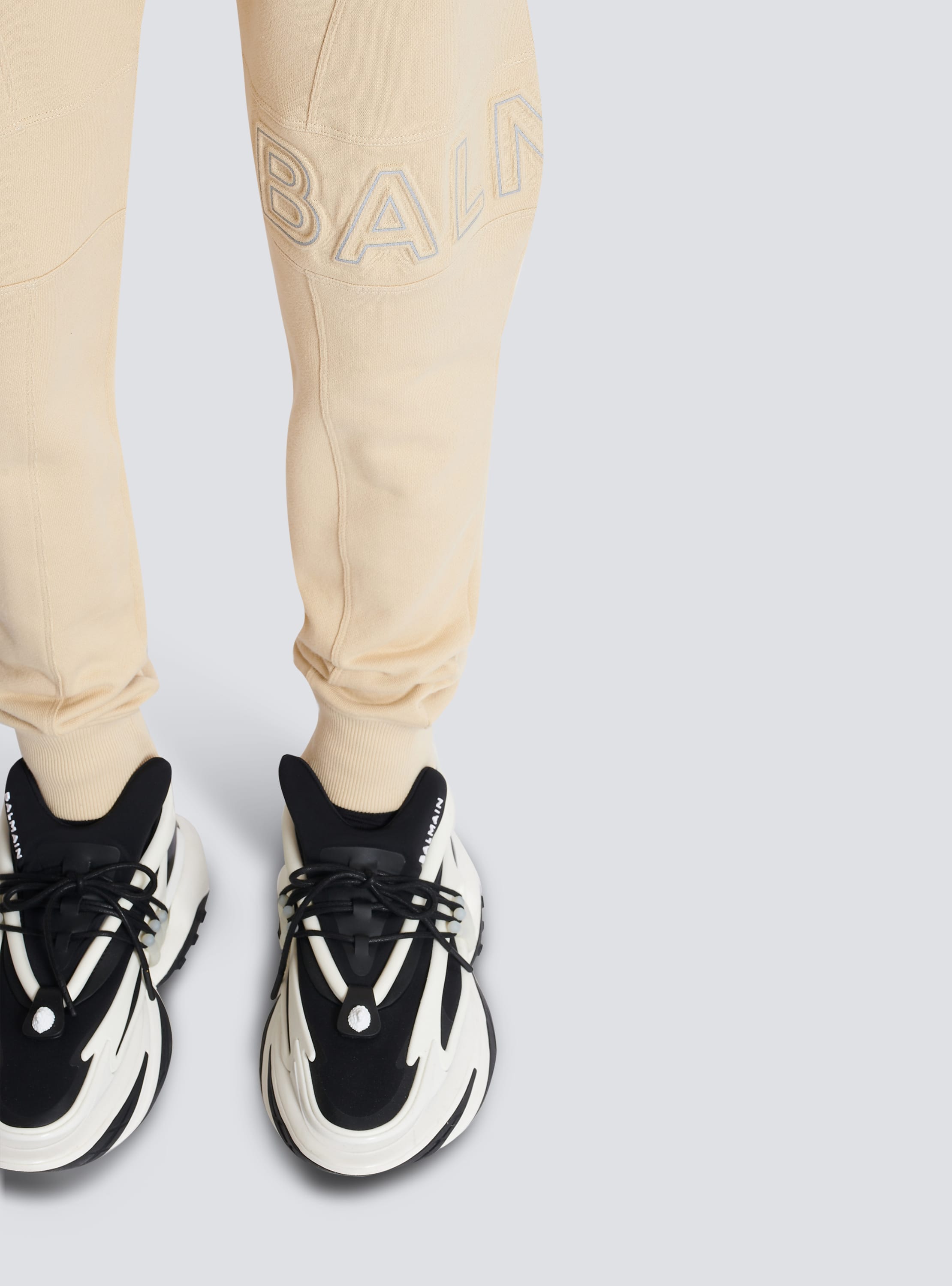 Reflective Balmain sweatpants beige - | BALMAIN