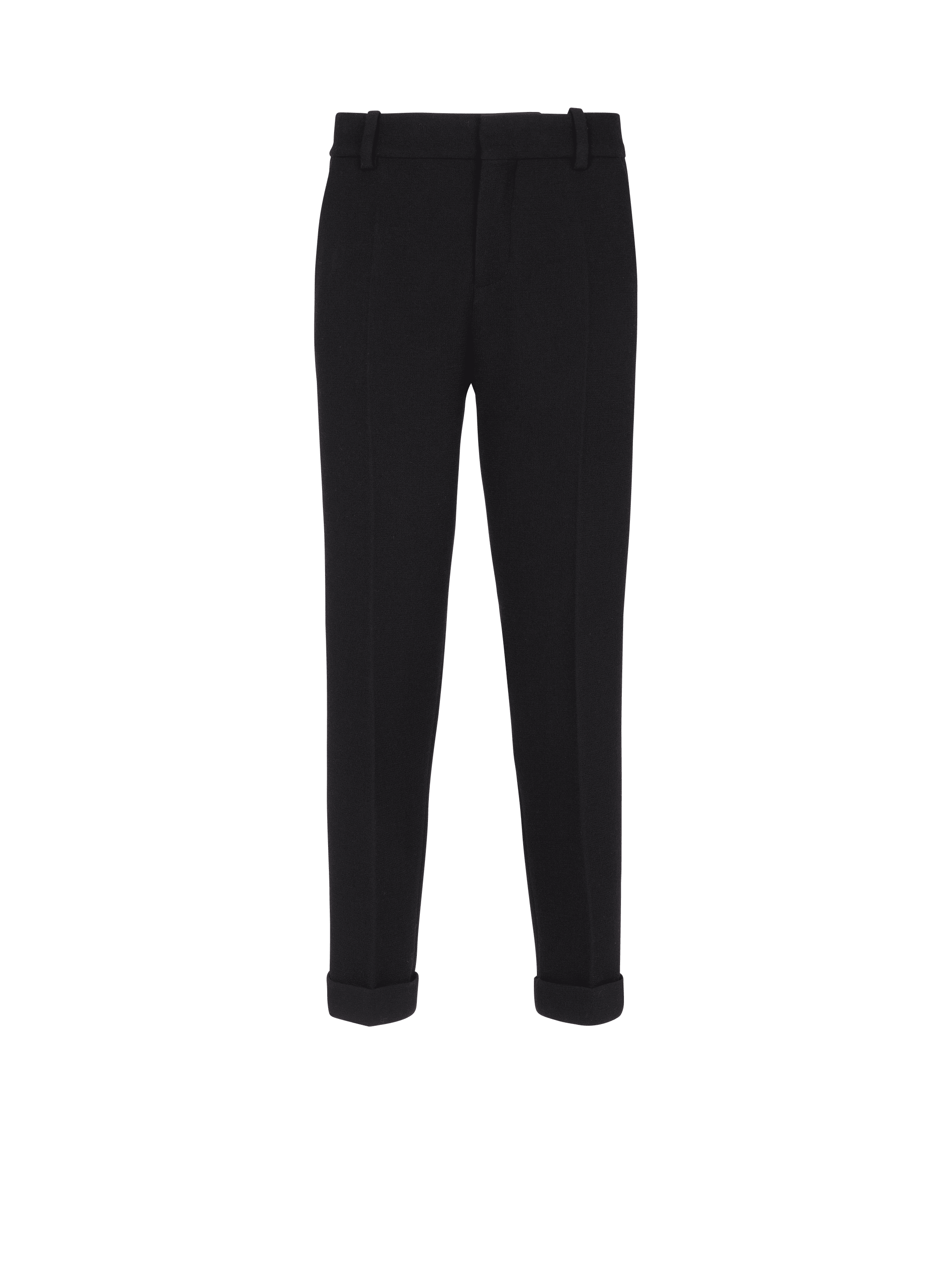 Crepe straight-cut trousers