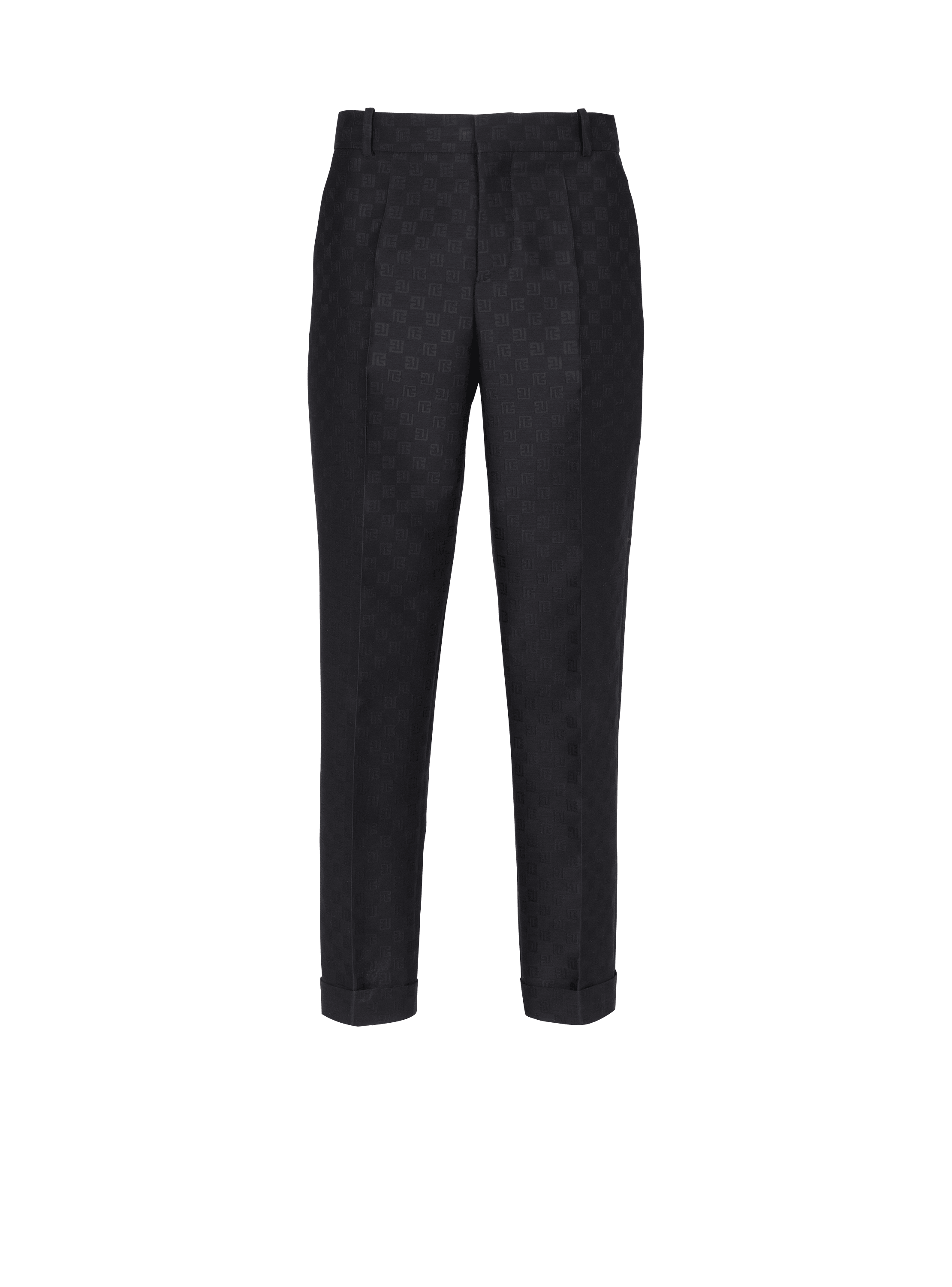 Pantalones rectos con monograma pequeño