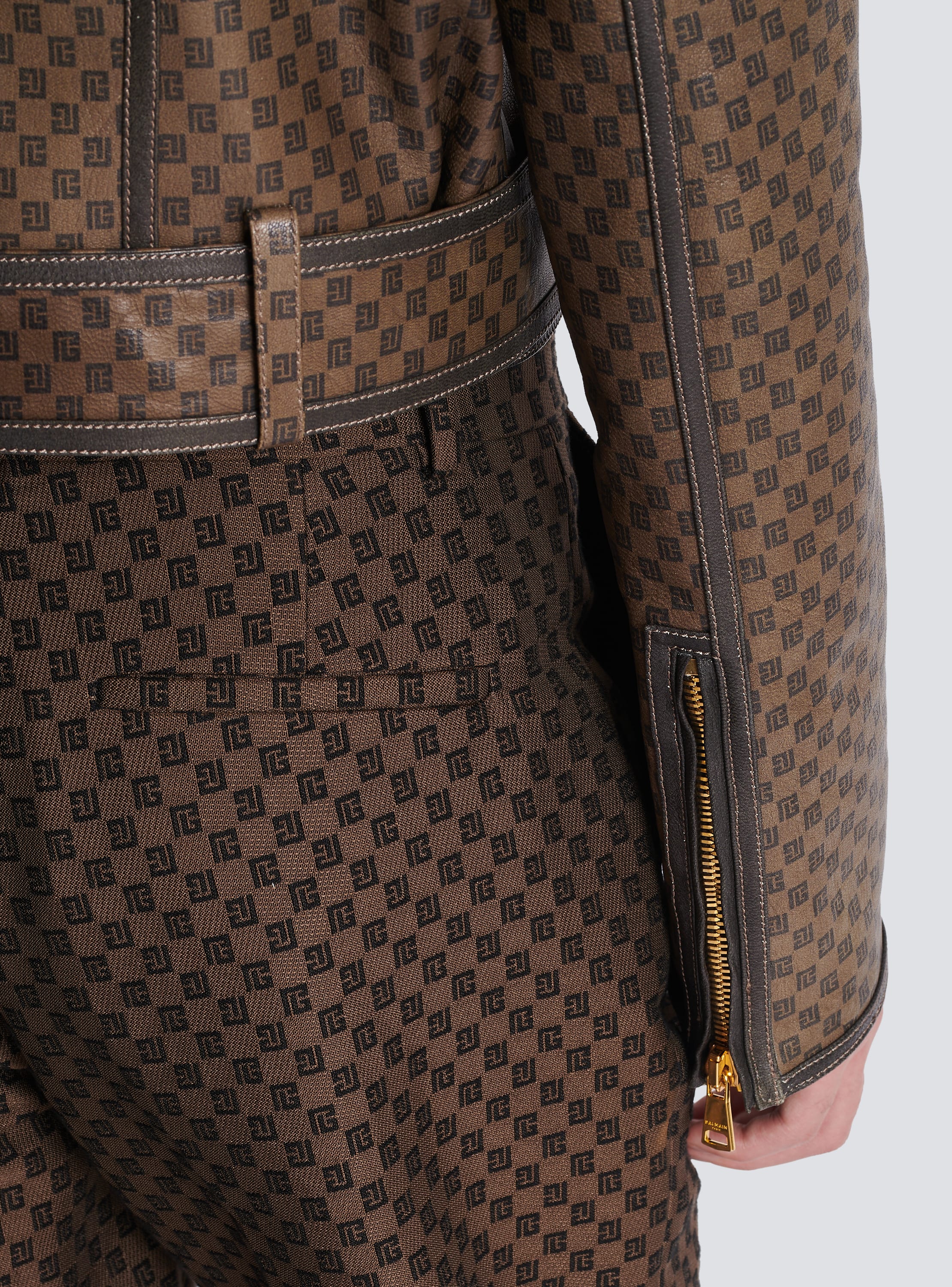 Monogram Printed Leather Biker Jacket - Ready-to-Wear, LOUIS VUITTON