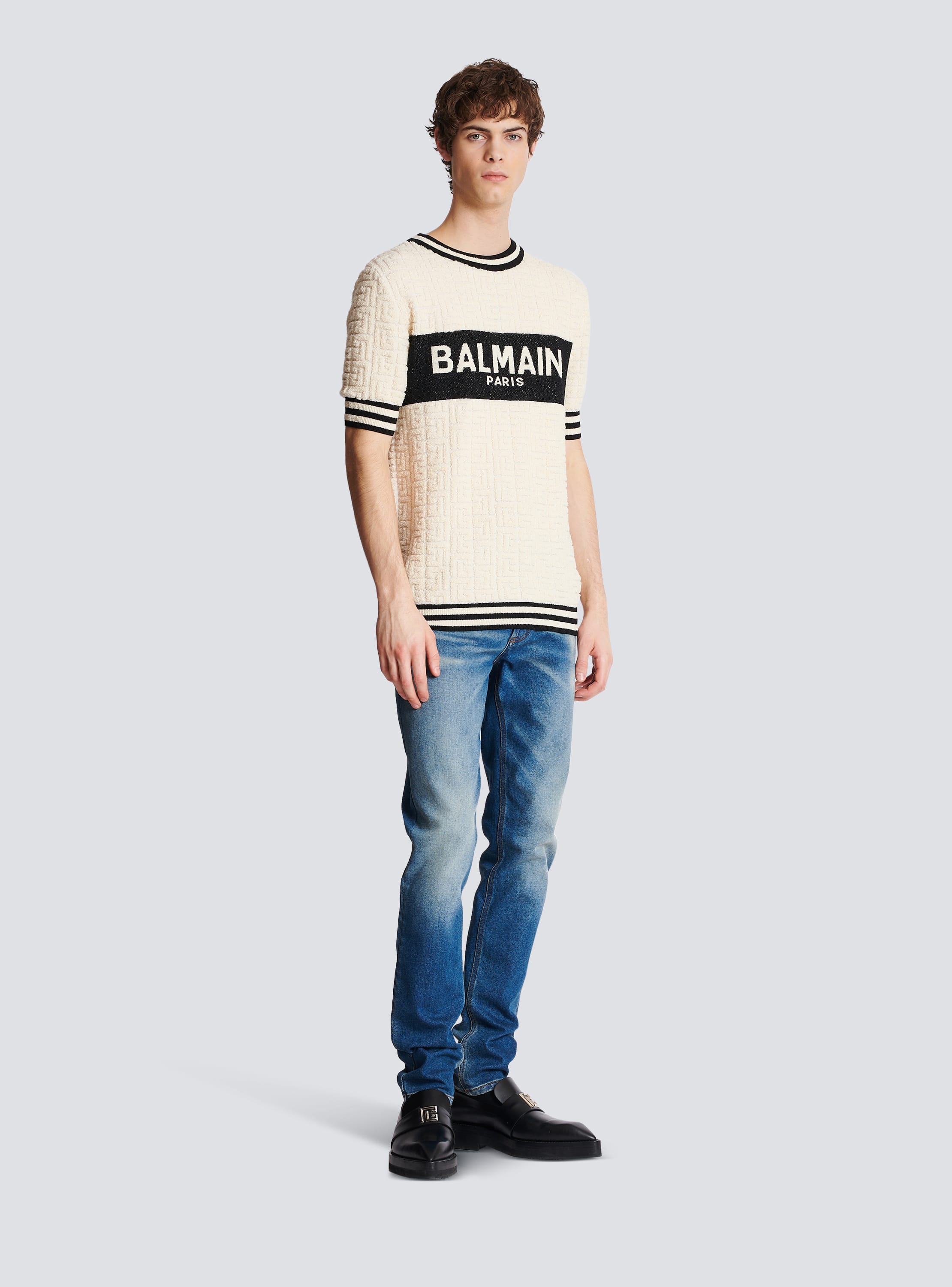 Balmain cotton terry T-shirt white - Men | BALMAIN