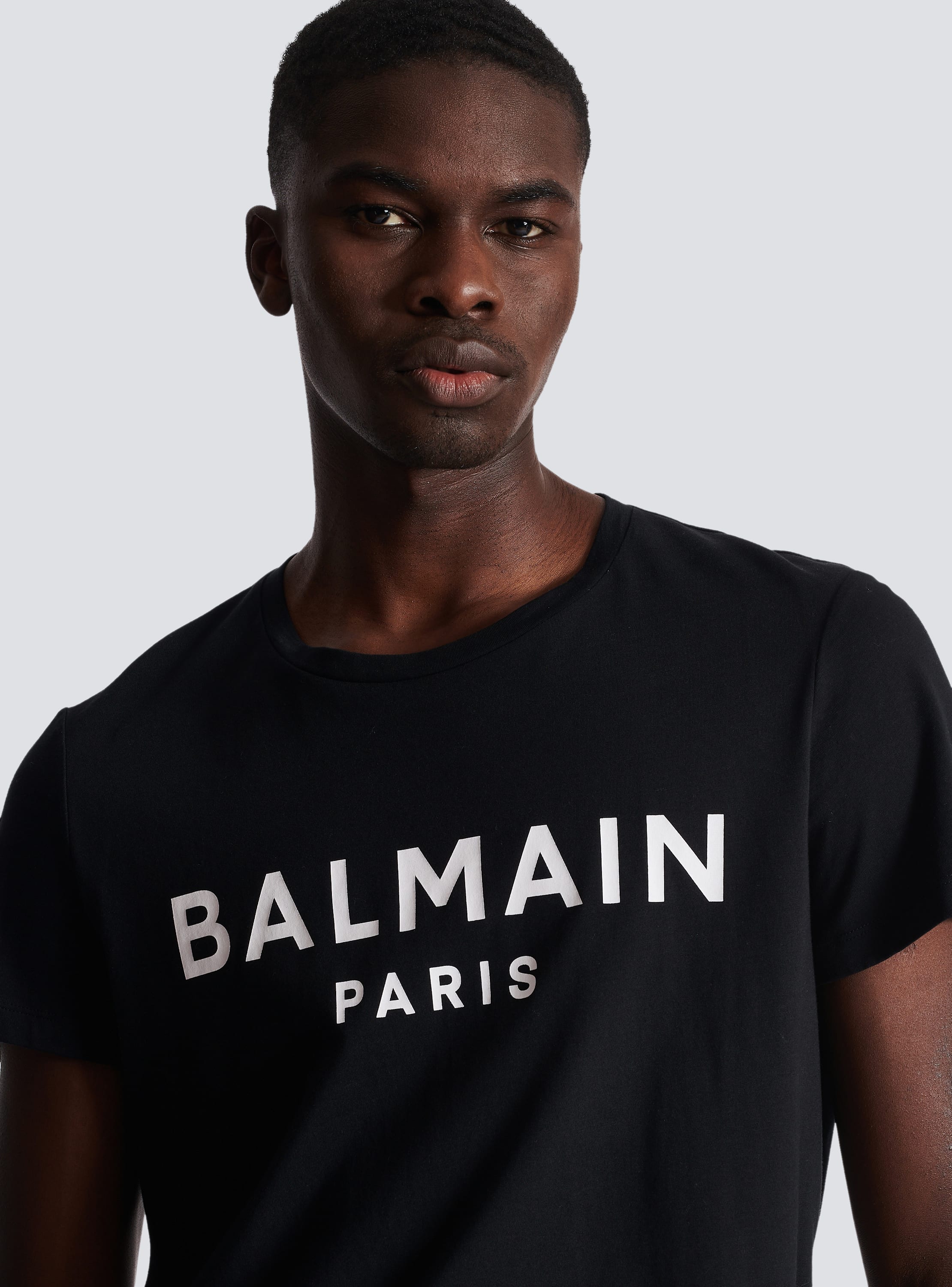 『BALMAIN』バルマン (L) ロゴプリントTシャツ