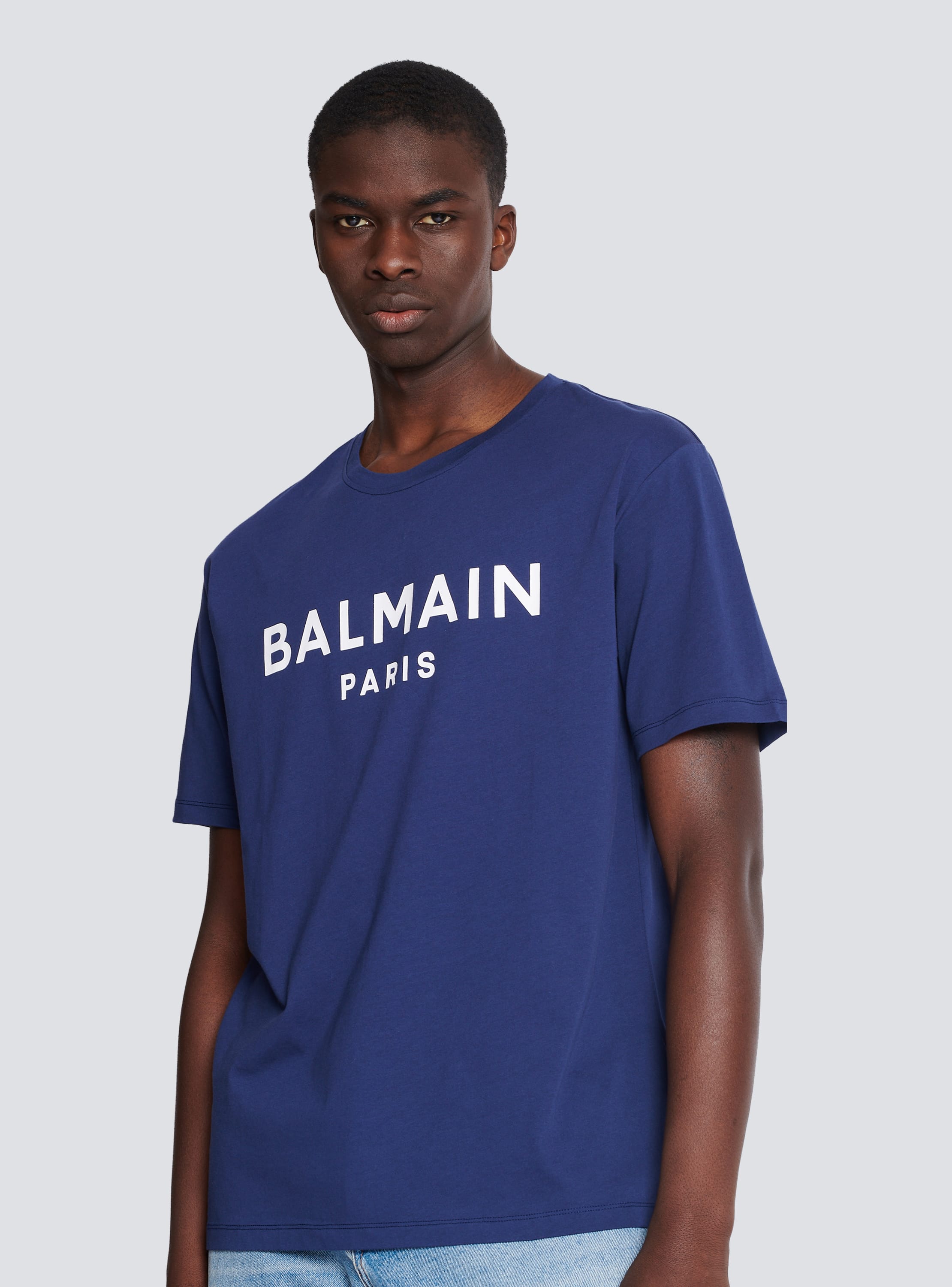 極美品☆BALMAIN・コットン ボーダーアイコンロゴ Tシャツ（XL） - T ...