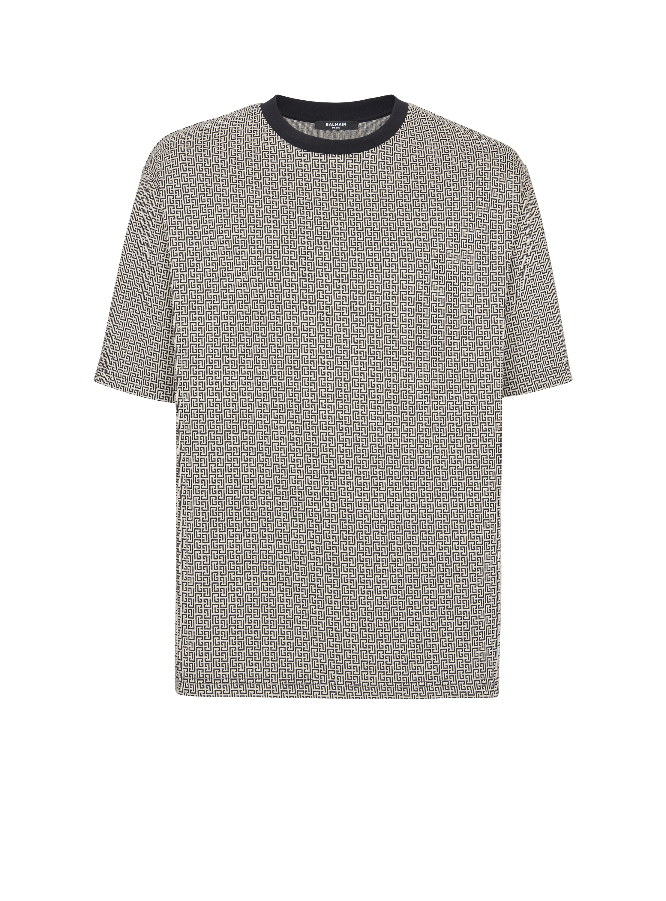 Balmain Men's Mini Monogrammed Jacquard T-Shirt