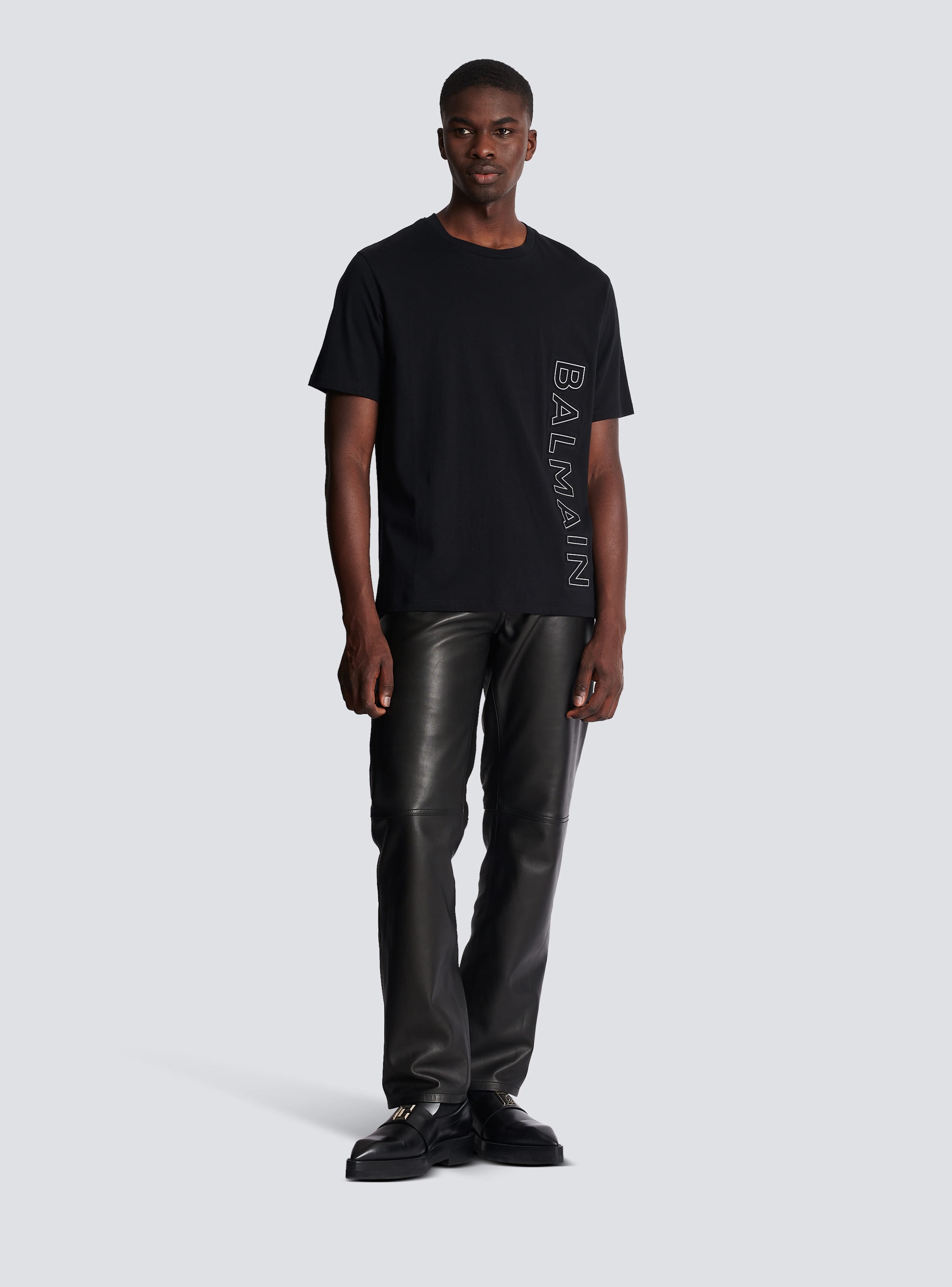 Mens black best sale balmain t shirt