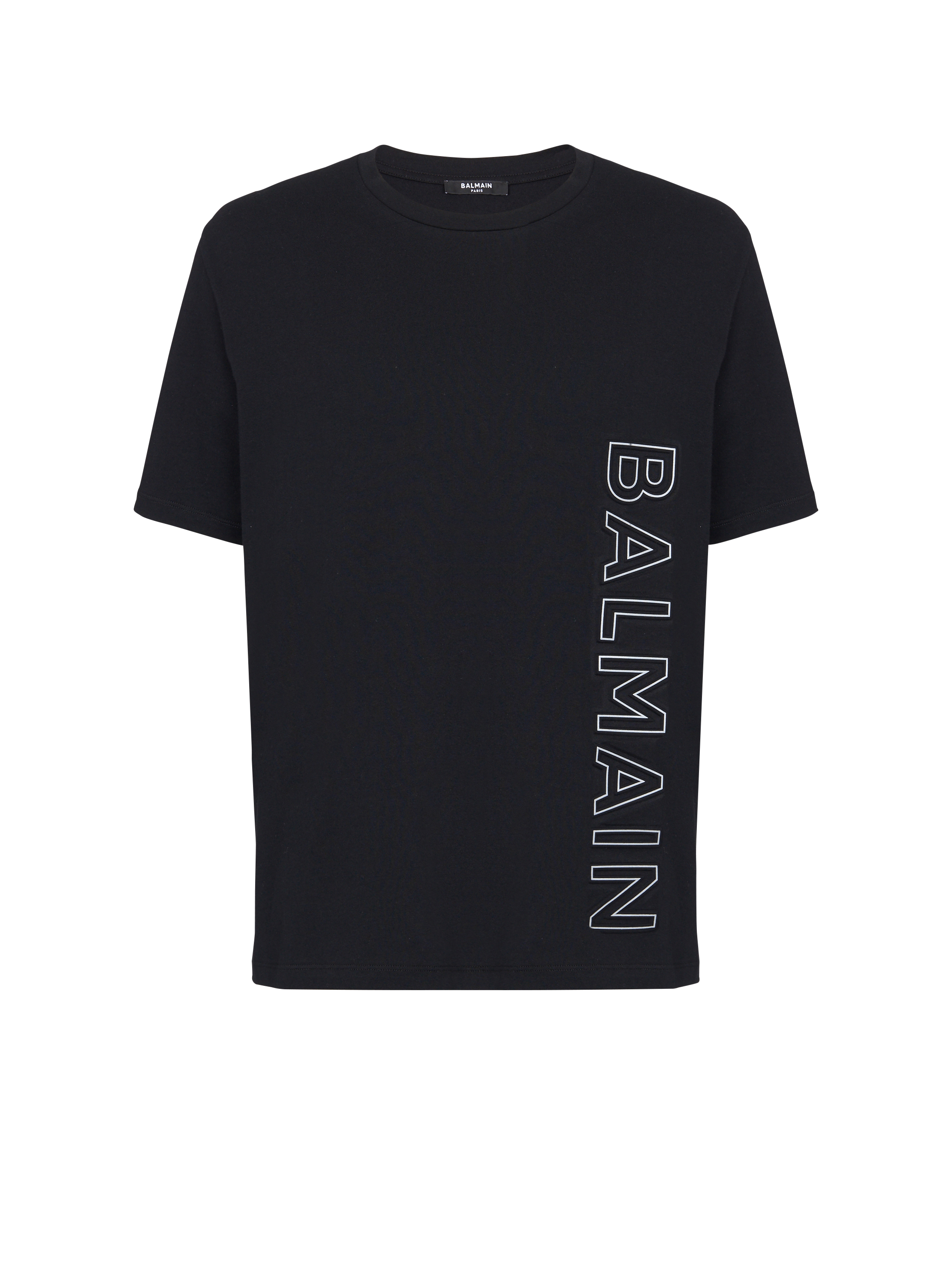 T-shirt Balmain embossé, noir, hi-res