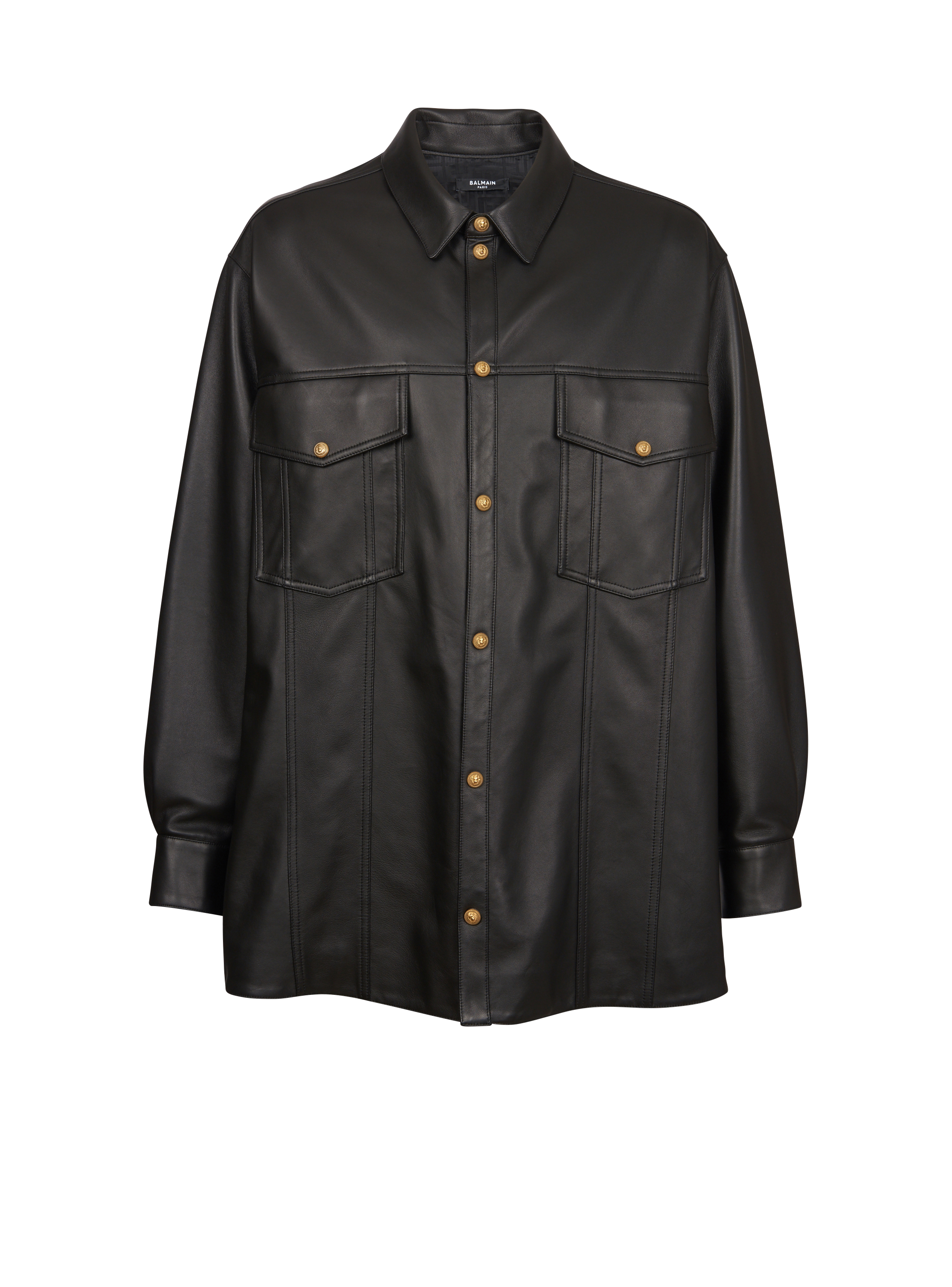 Overshirt in pelle